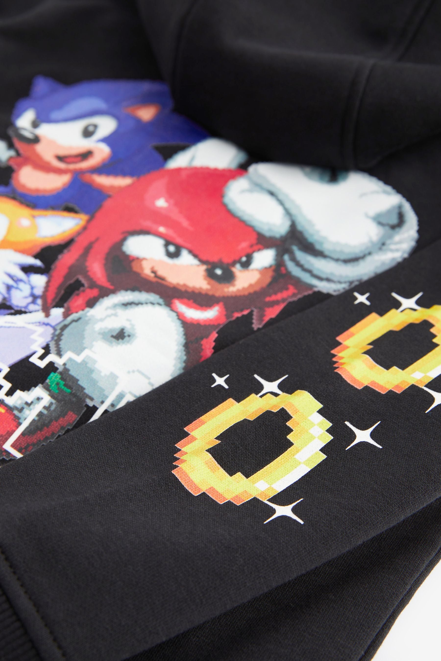 Black Sonic The Hedgehog Sonic License Hoodie (3-16yrs)