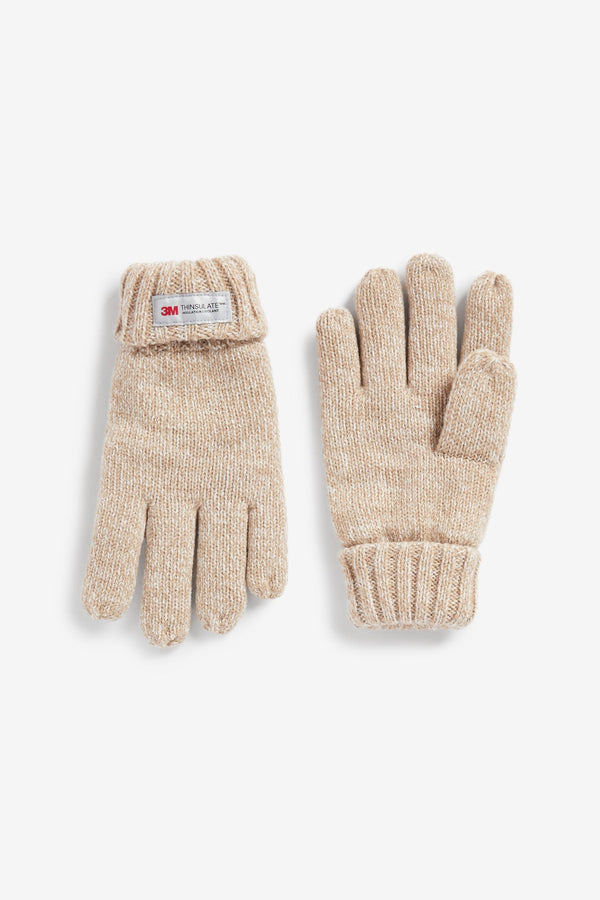 Neutral Thinsulate™ Knitted Gloves (3-16yrs)