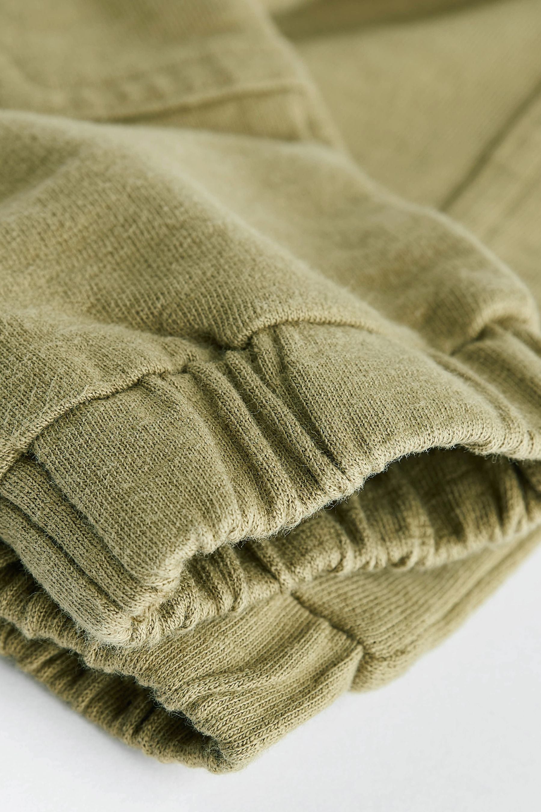 Khaki Green/Cream Baby Cargo Joggers 2 Pack