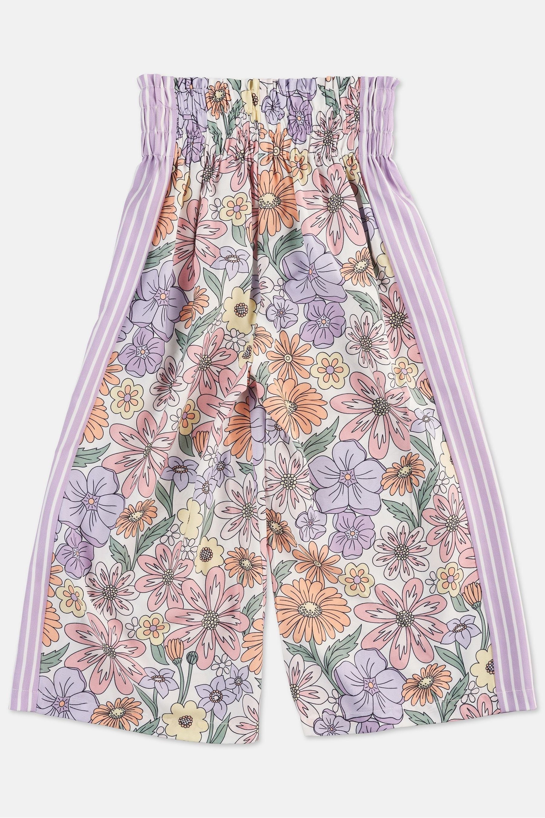 Angel & Rocket Purple Serena Printed Wide Leg Trousers