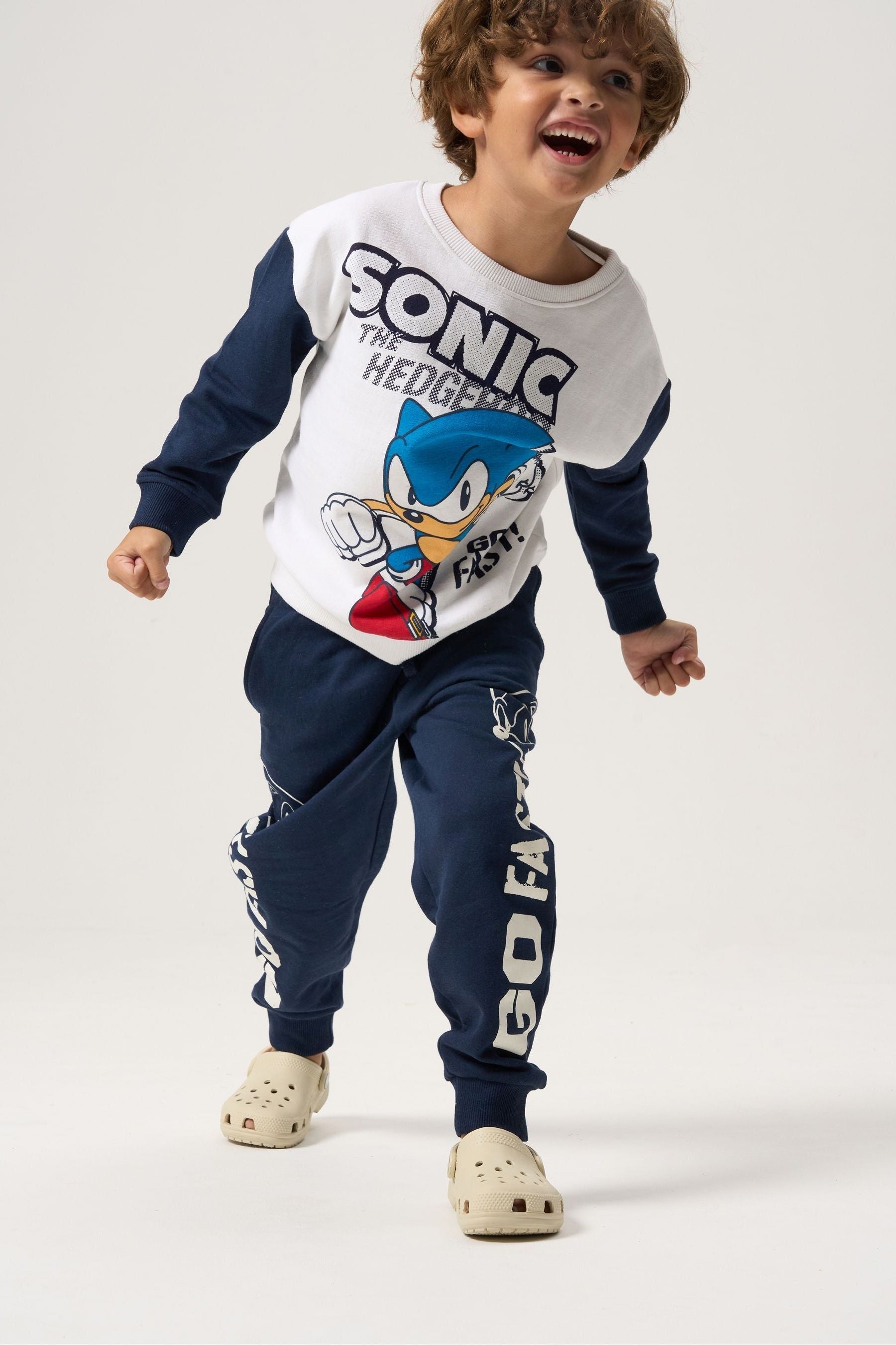 Navy Blue Angel & Rocket Sonic Graphic 2 Piece Tracksuit