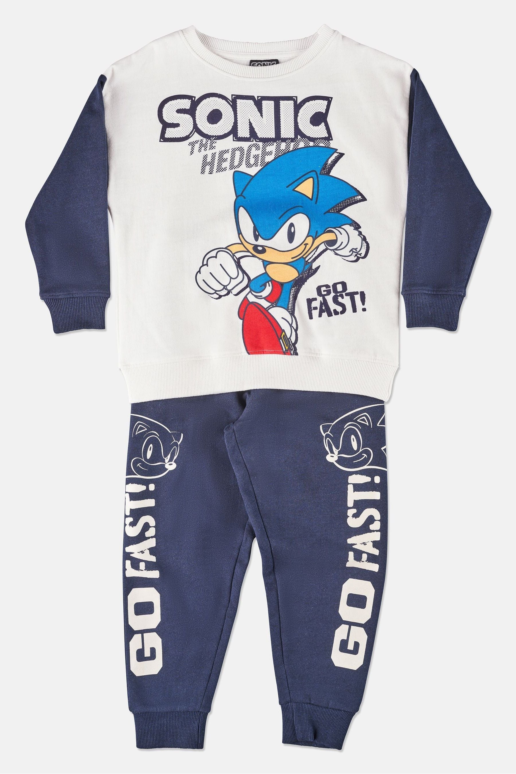 Navy Blue Angel & Rocket Sonic Graphic 2 Piece Tracksuit