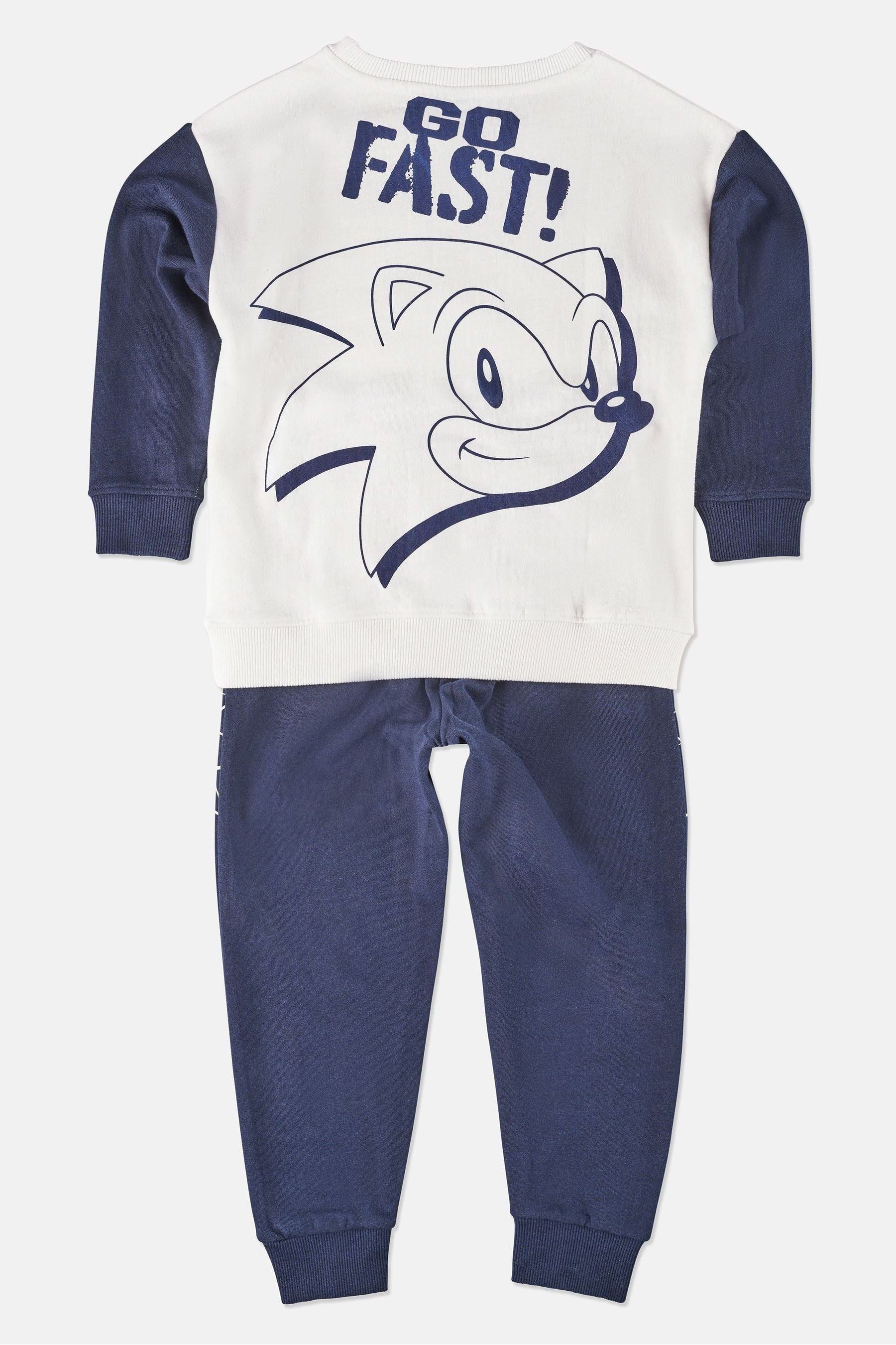 Navy Blue Angel & Rocket Sonic Graphic 2 Piece Tracksuit