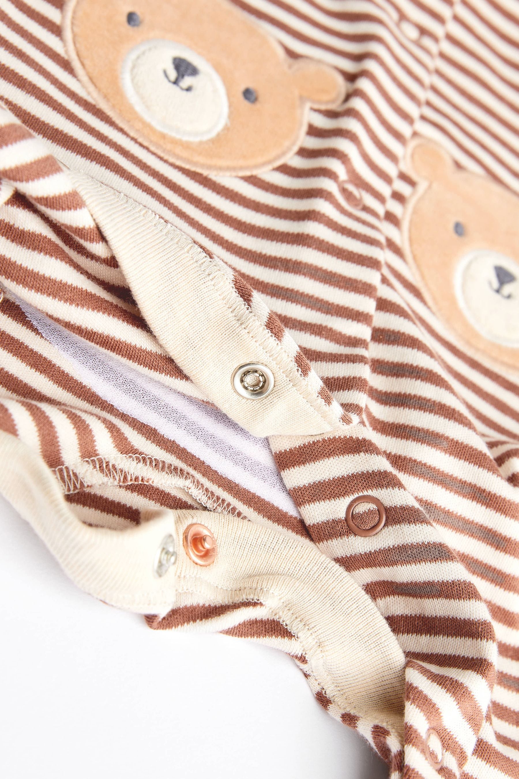 Tan Brown Cotton Sleepsuits 2 Pack (0mths-3yrs)