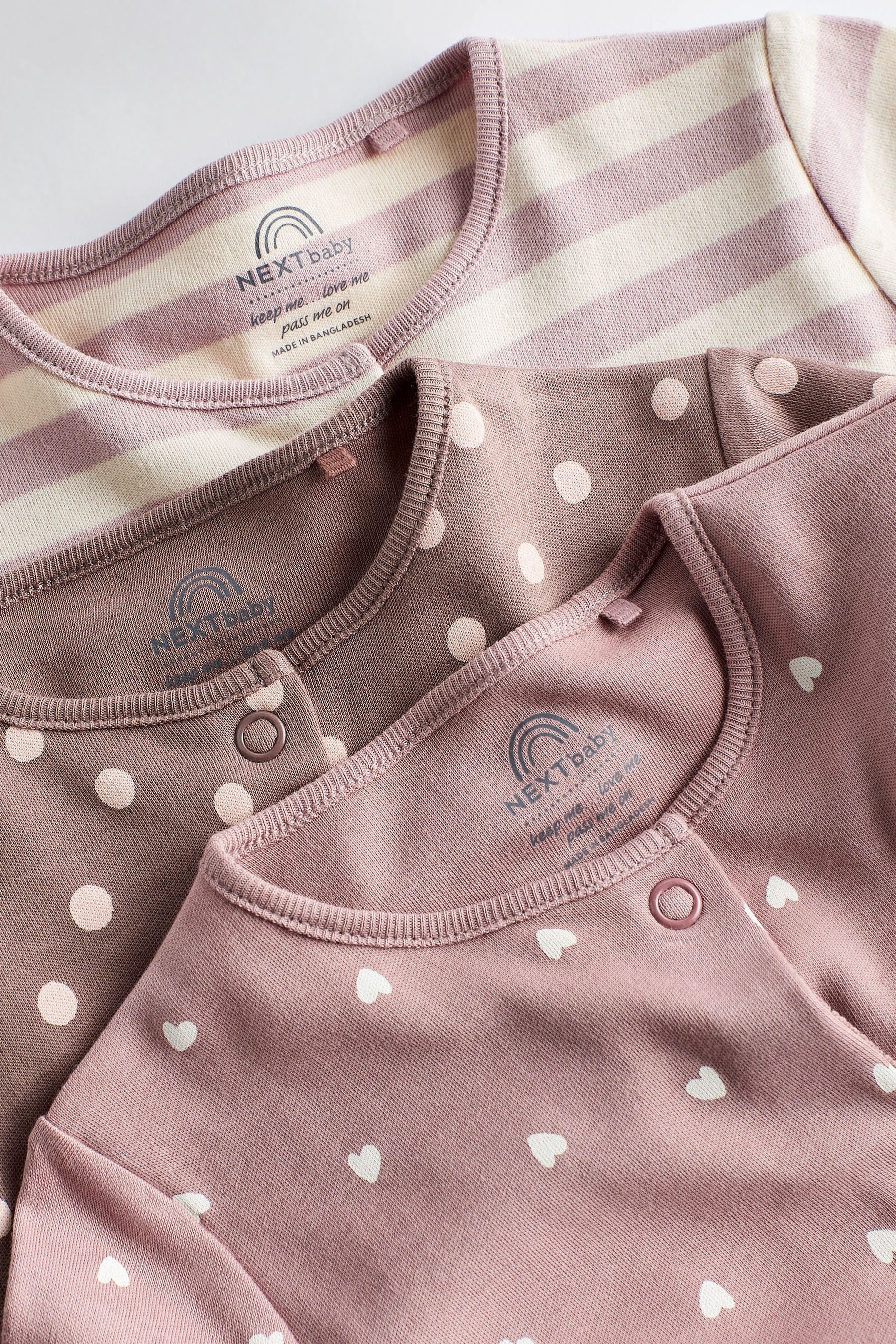 Neutral Baby Sleepsuits 3 Pack (0mths-2yrs)