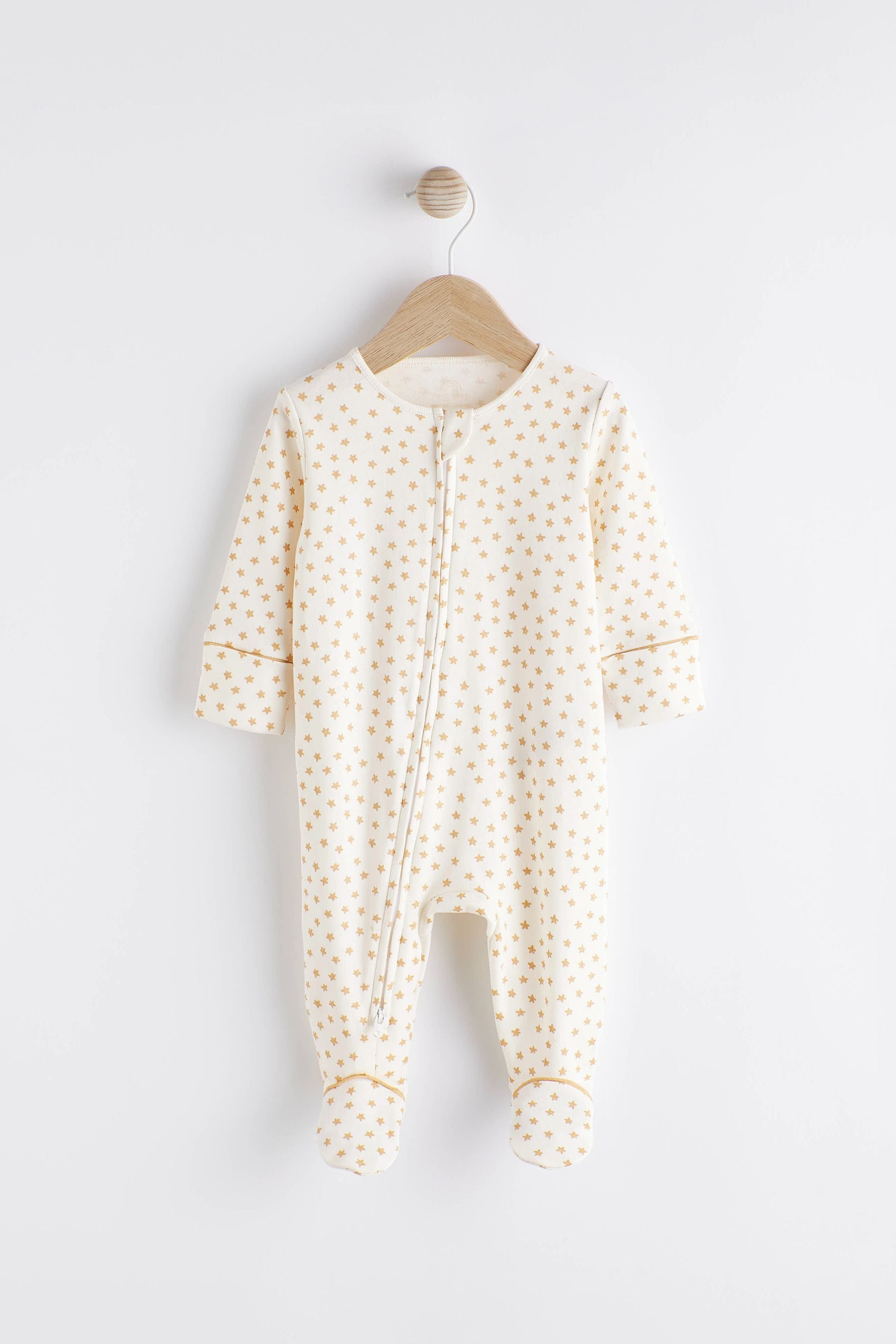 White Star Print Baby Sleepsuit 1 Pack (0-2yrs)