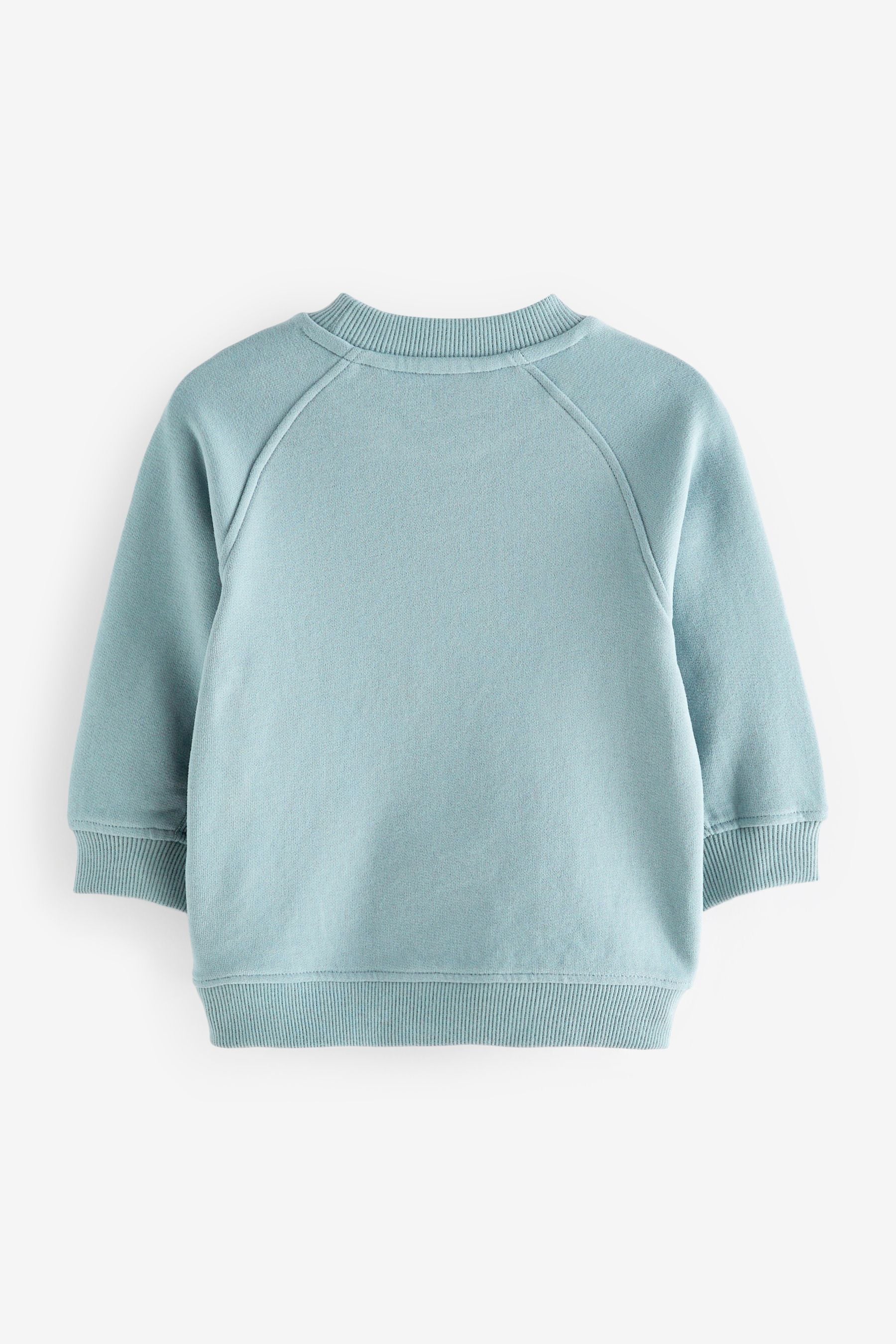 Mineral Blue Sweatshirt Oversized Soft Touch Jersey (3mths-7yrs)