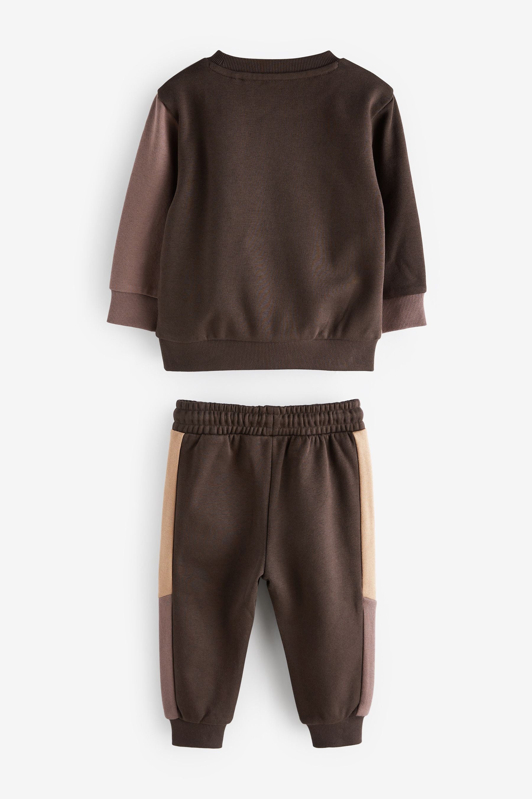 Chocolate Brown Colourblock Tracksuit (3mths-7yrs)