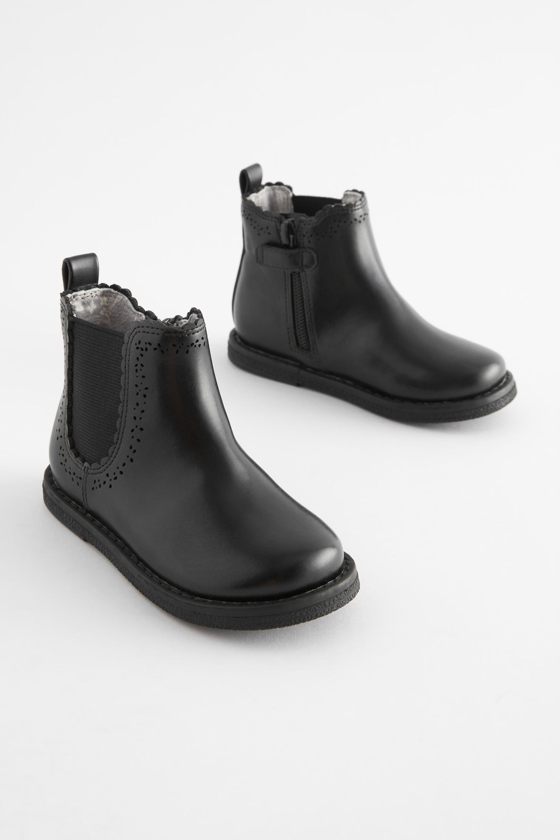 Black Wide Fit (G) Chelsea Ankle Boots