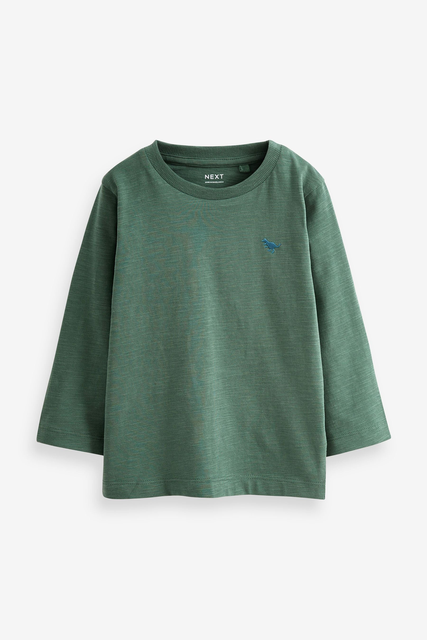 Teal Green Long Sleeve Plain T-Shirt (3mths-7yrs)