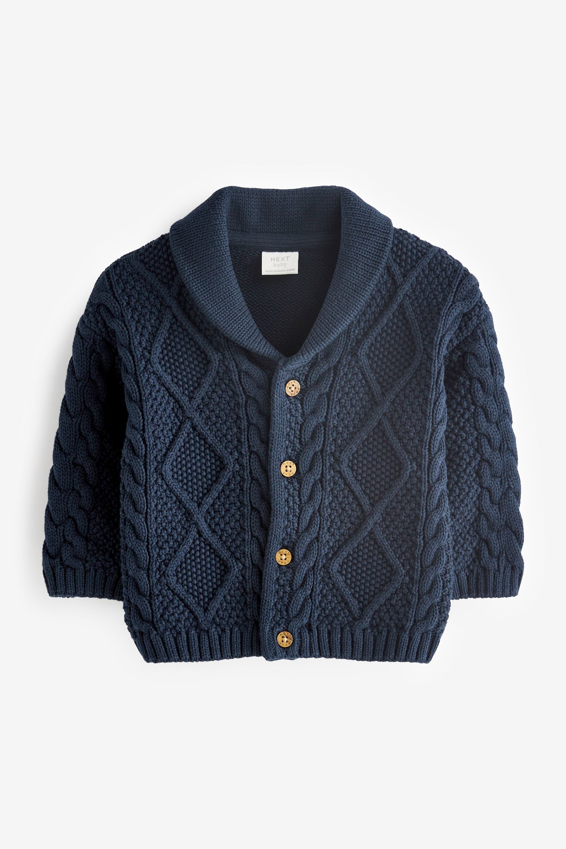 Navy Blue Baby Shawl Cardigan (0mths-2yrs)