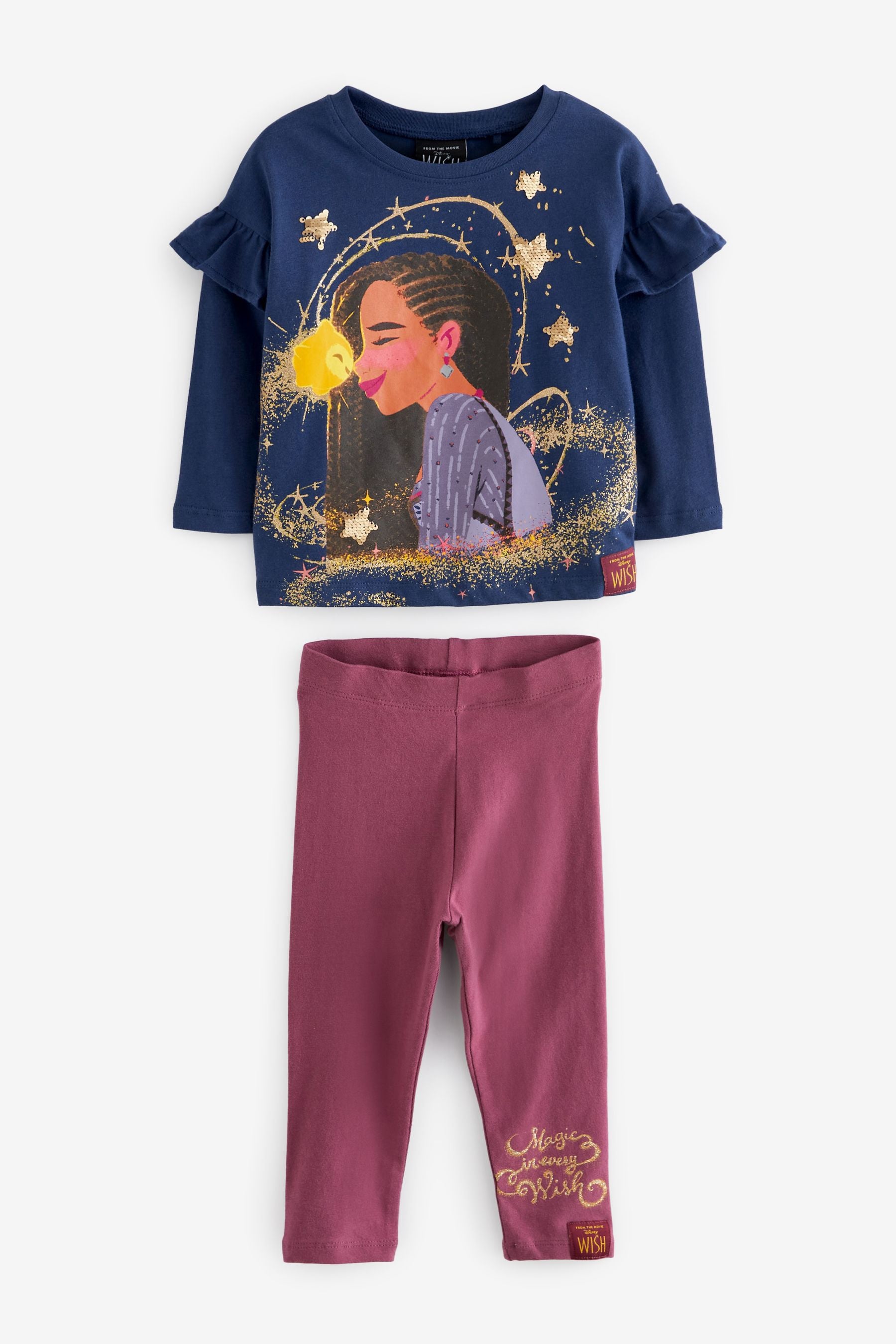 Navy Blue Disney Wish Top & Leggings Set (3mths-7yrs)