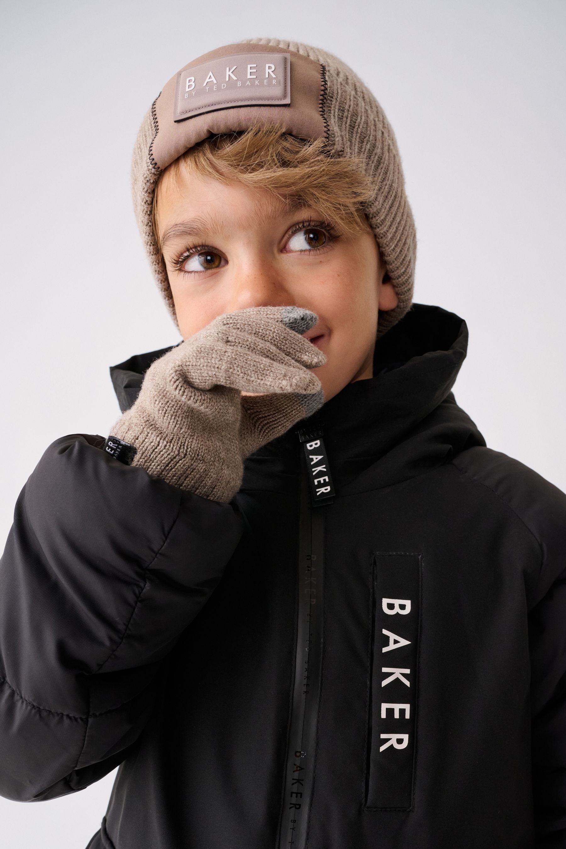 Baker by Ted Baker Boys Beanie and Gloves Set