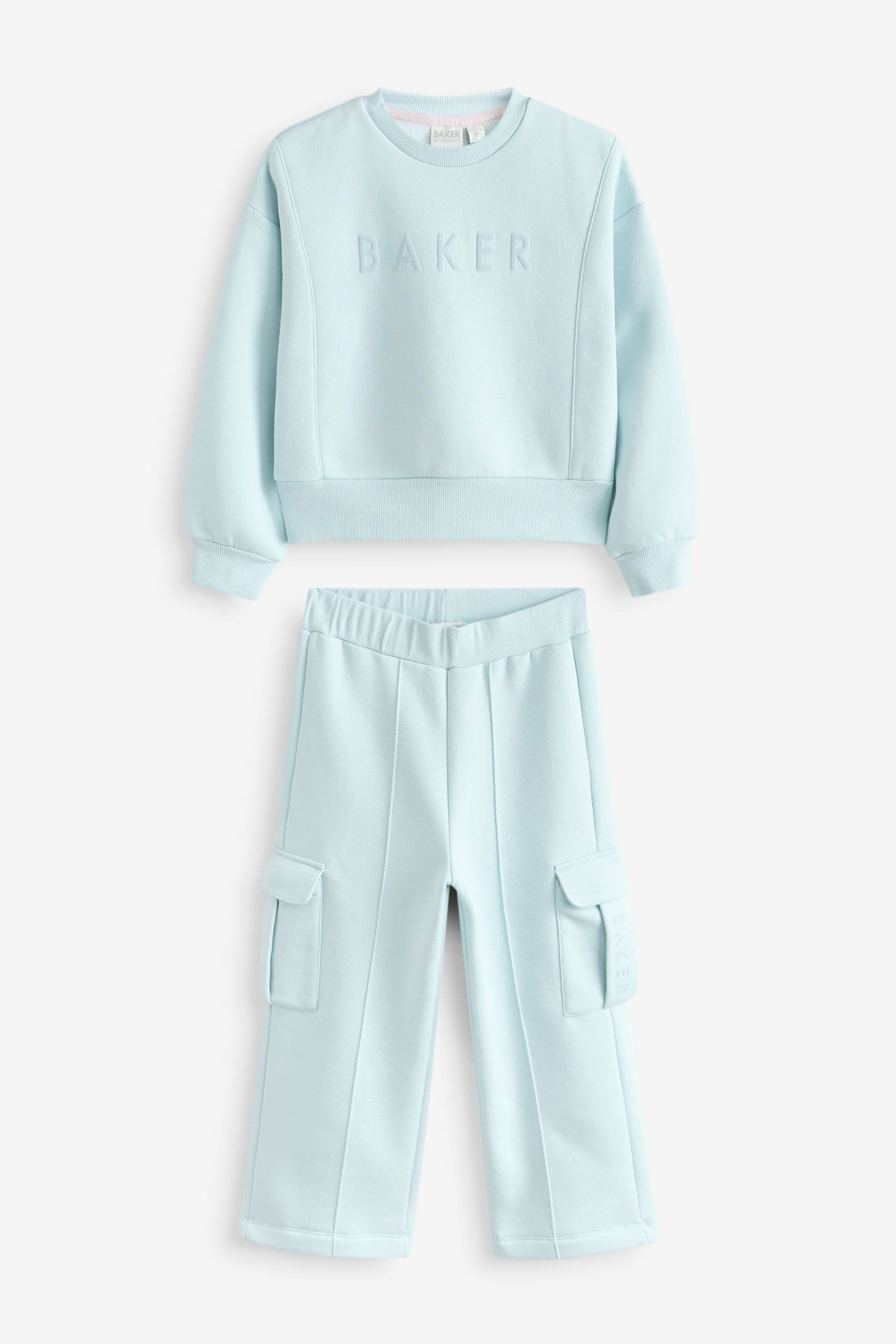 Baker by Ted Baker Blue Hoodie and Cargo Wide Leg Jogger Set