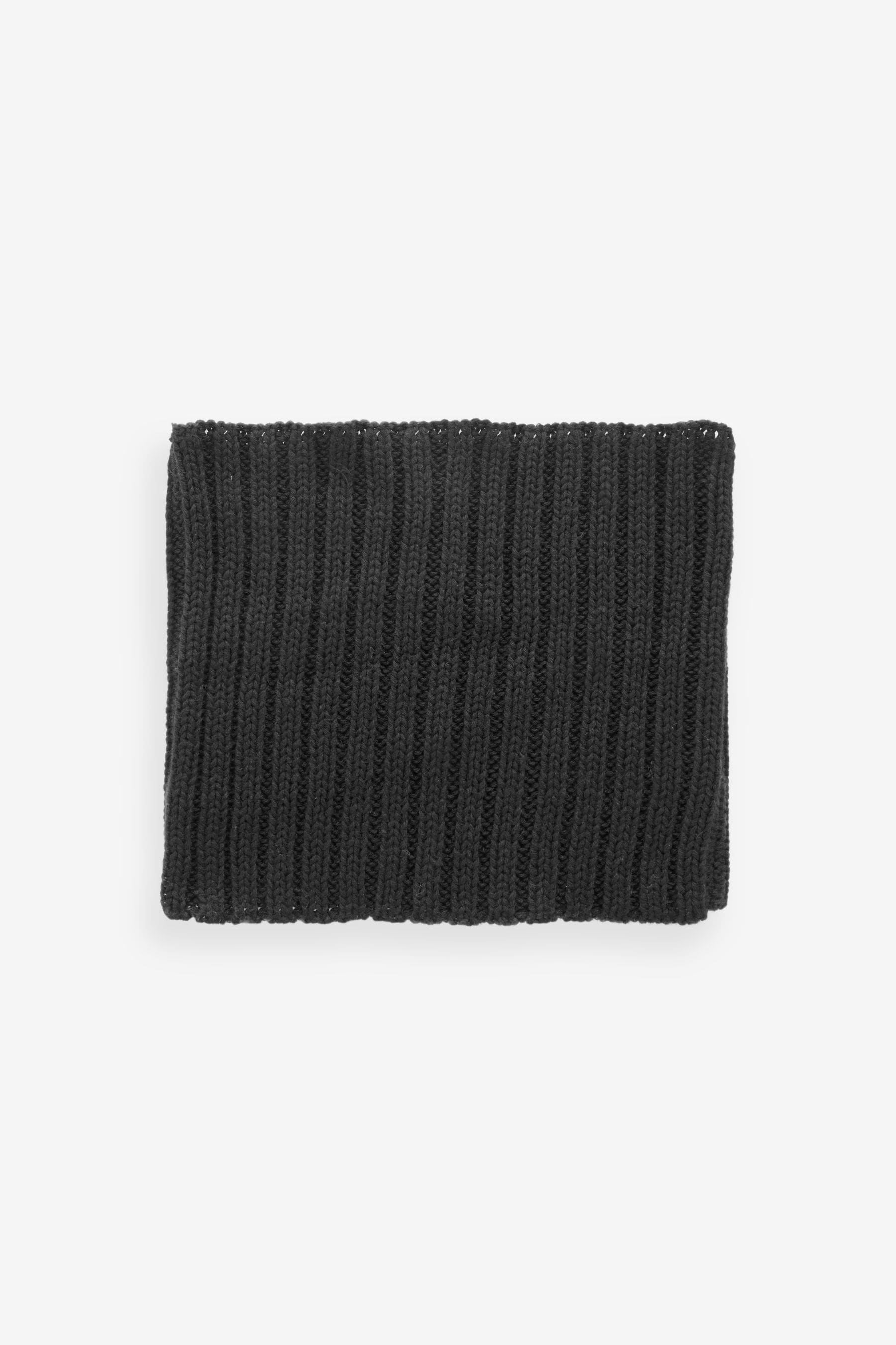 Black Ribbed Knitted Snood (1-16yrs)