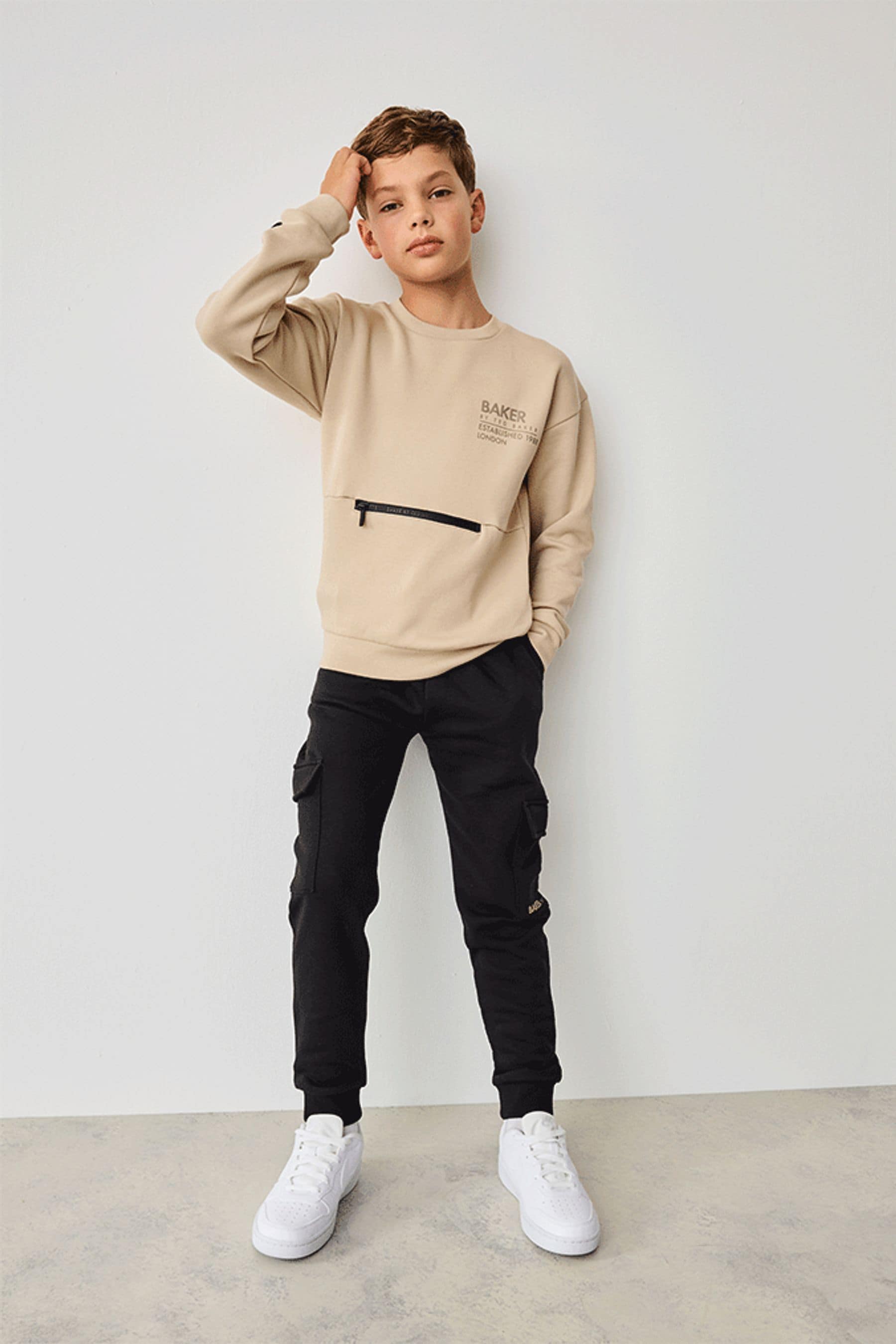 Baker by Ted Baker Sweatshirt and Cargo Joggers Set