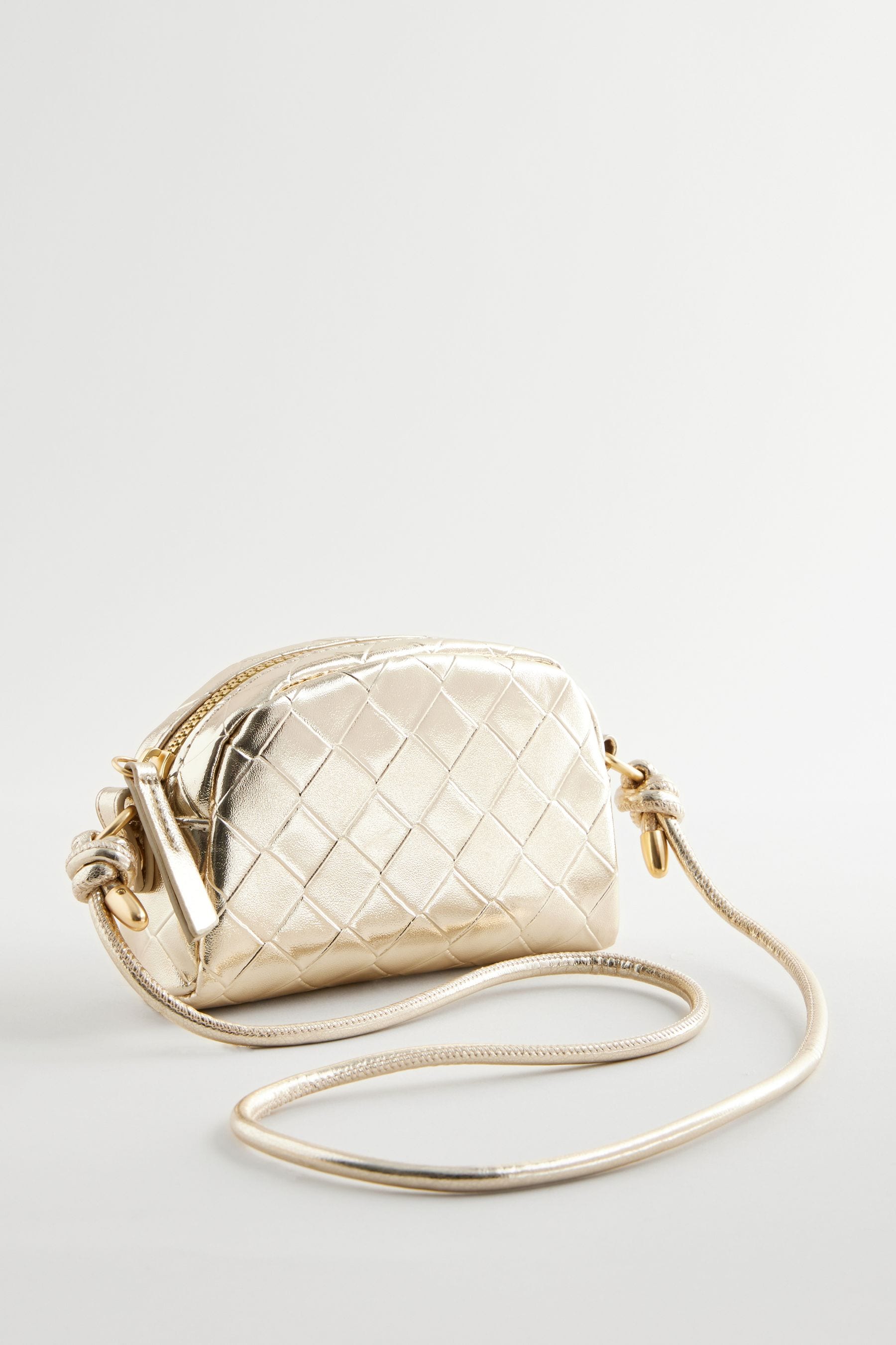 Gold Metallic Cross-Body Bag