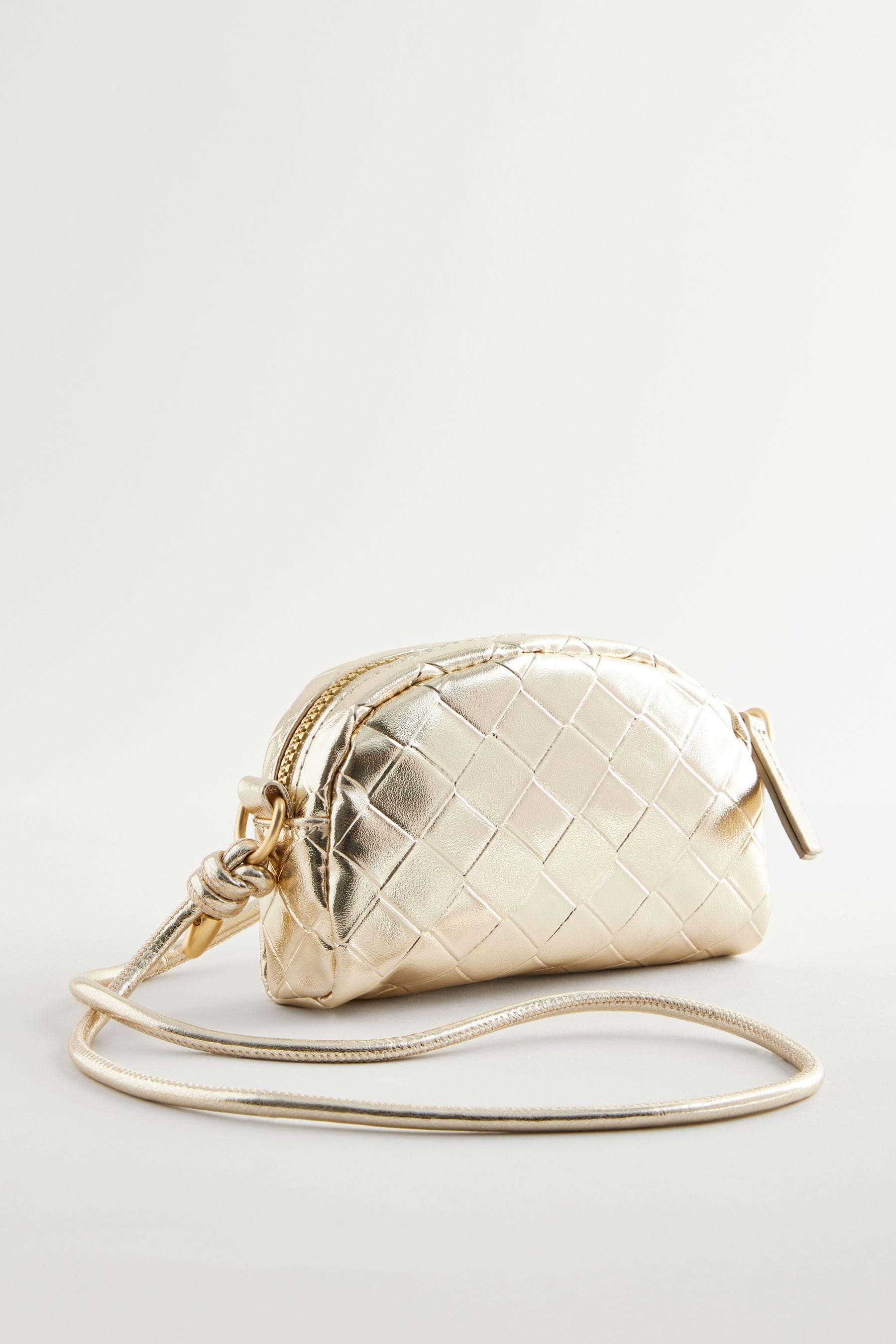 Gold Metallic Cross-Body Bag