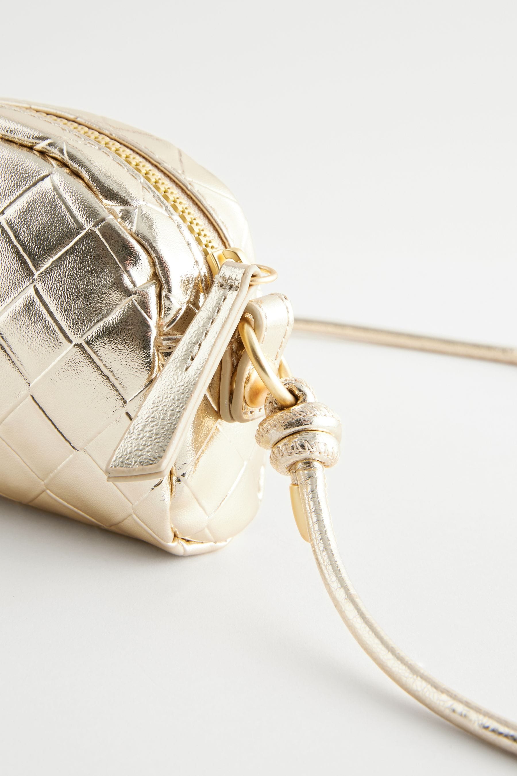 Gold Metallic Cross-Body Bag