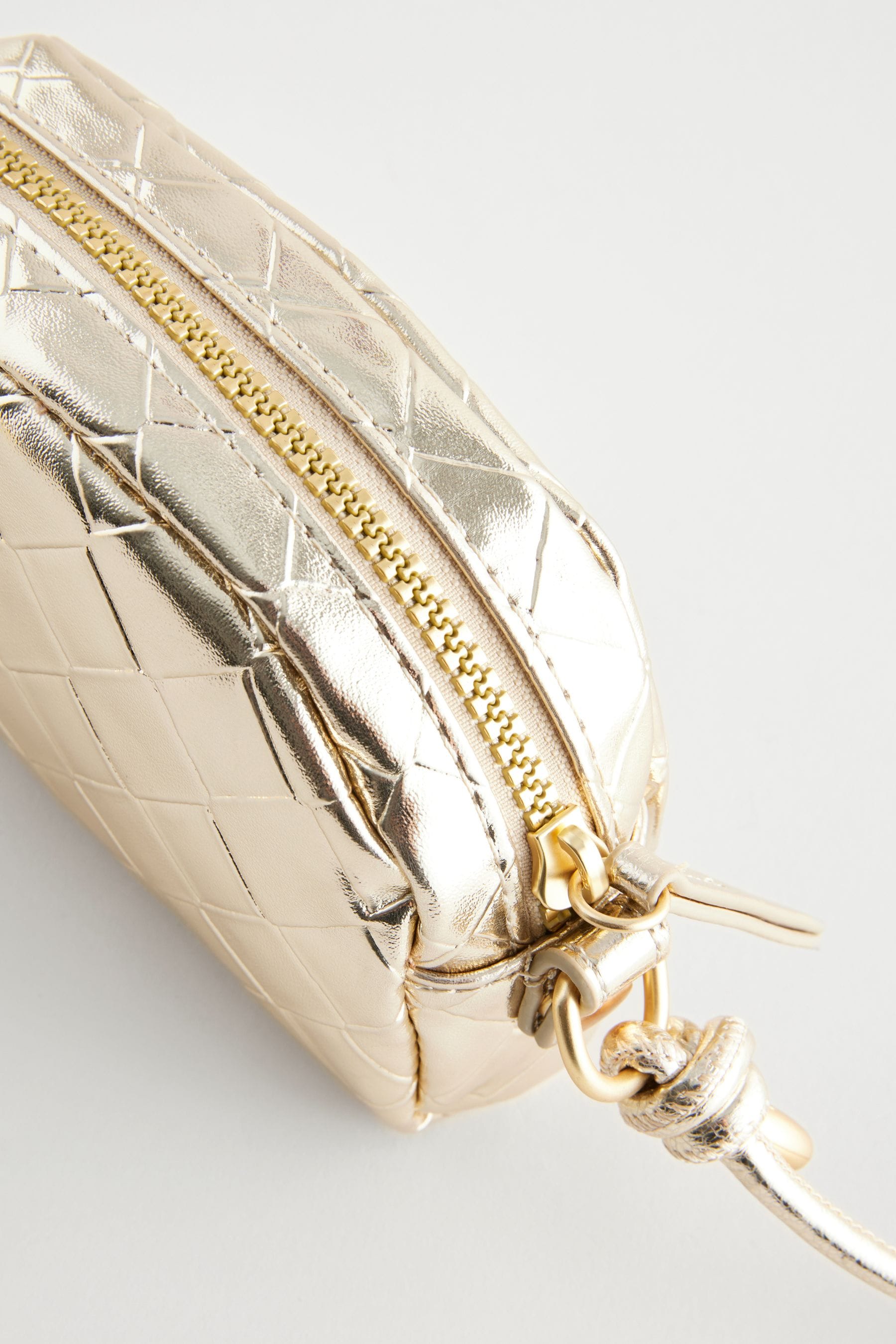 Gold Metallic Cross-Body Bag