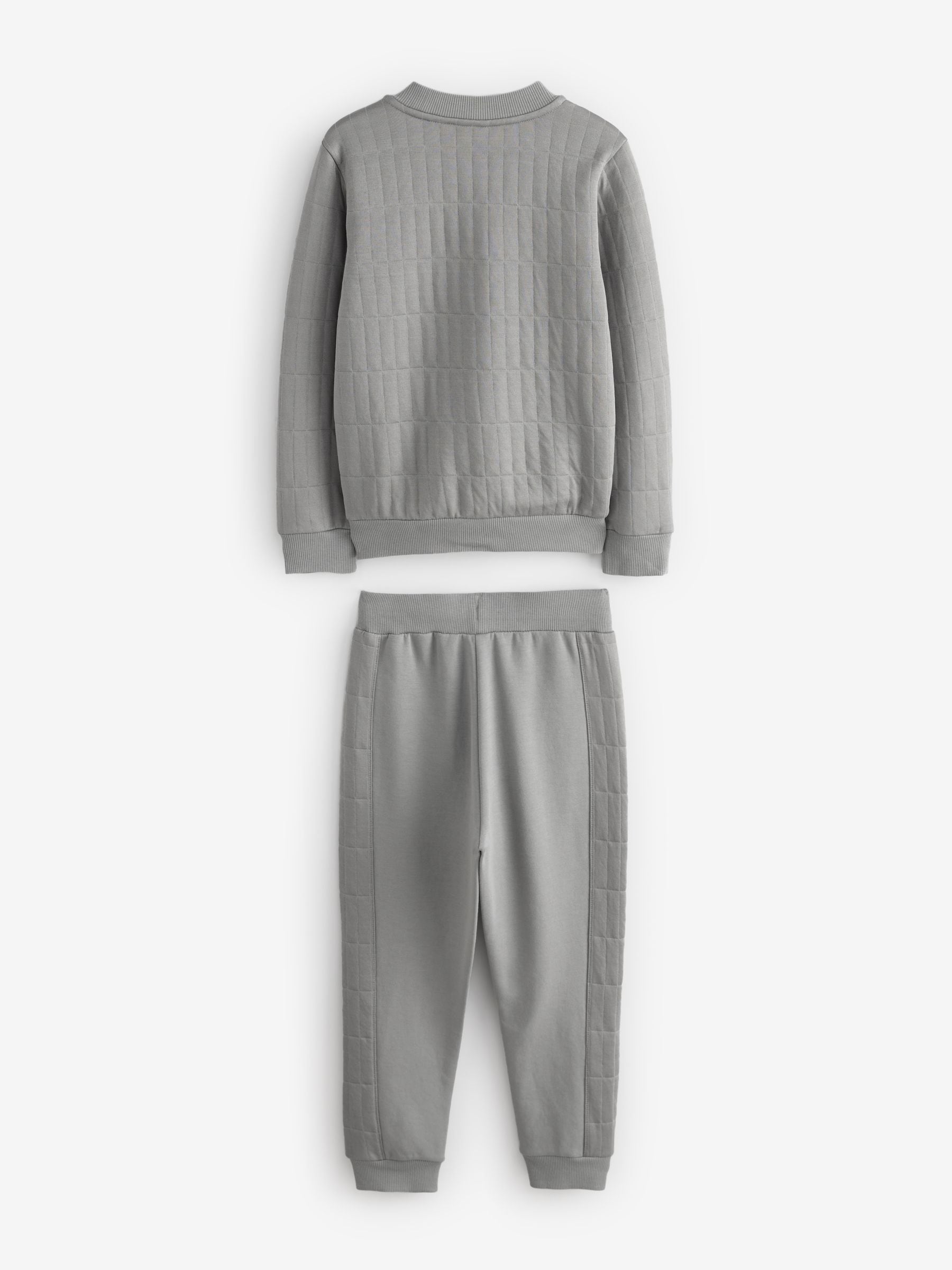 Baker by Ted Baker Grey Quilted Sweatshirt And Joggers Set