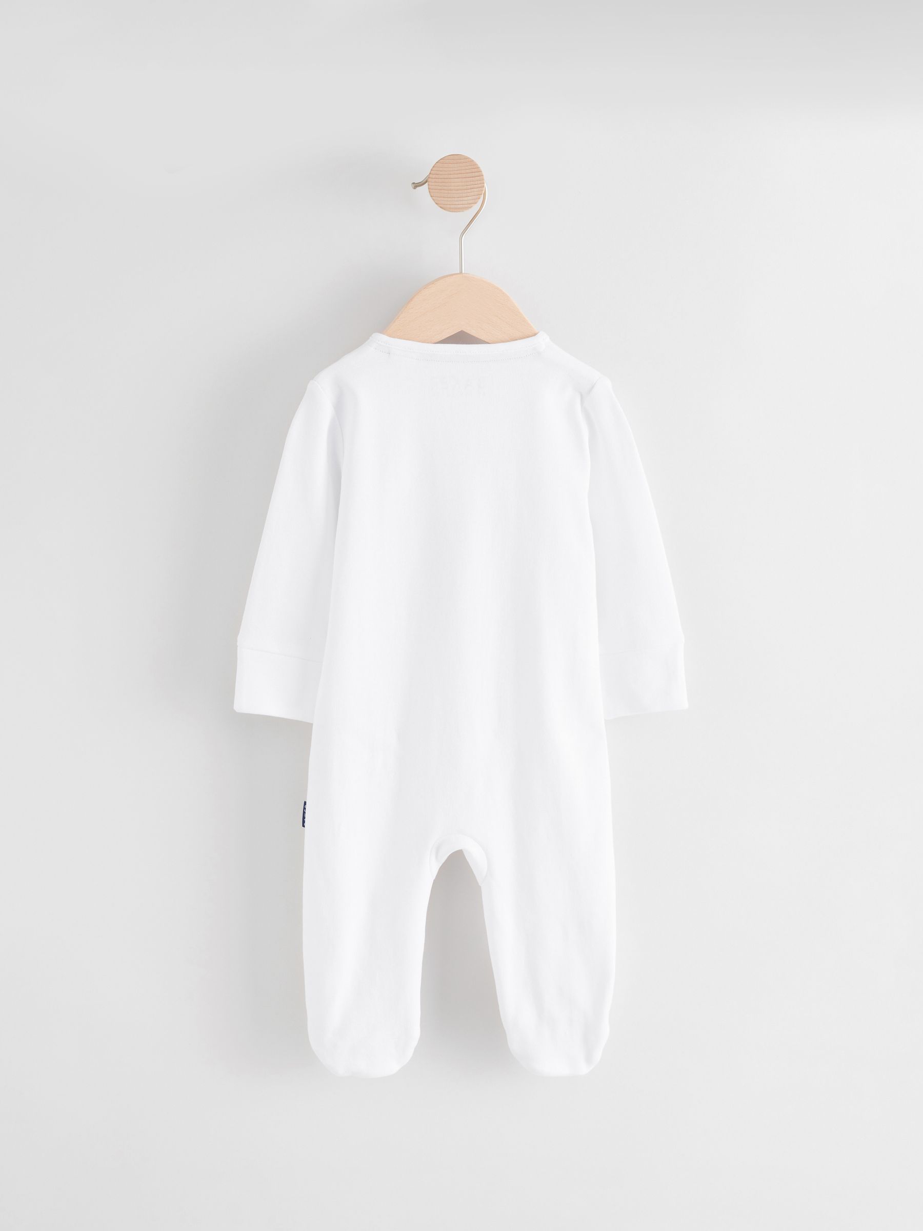 Baker by Ted Baker Born In 2025 100% Cotton White Sleepsuit