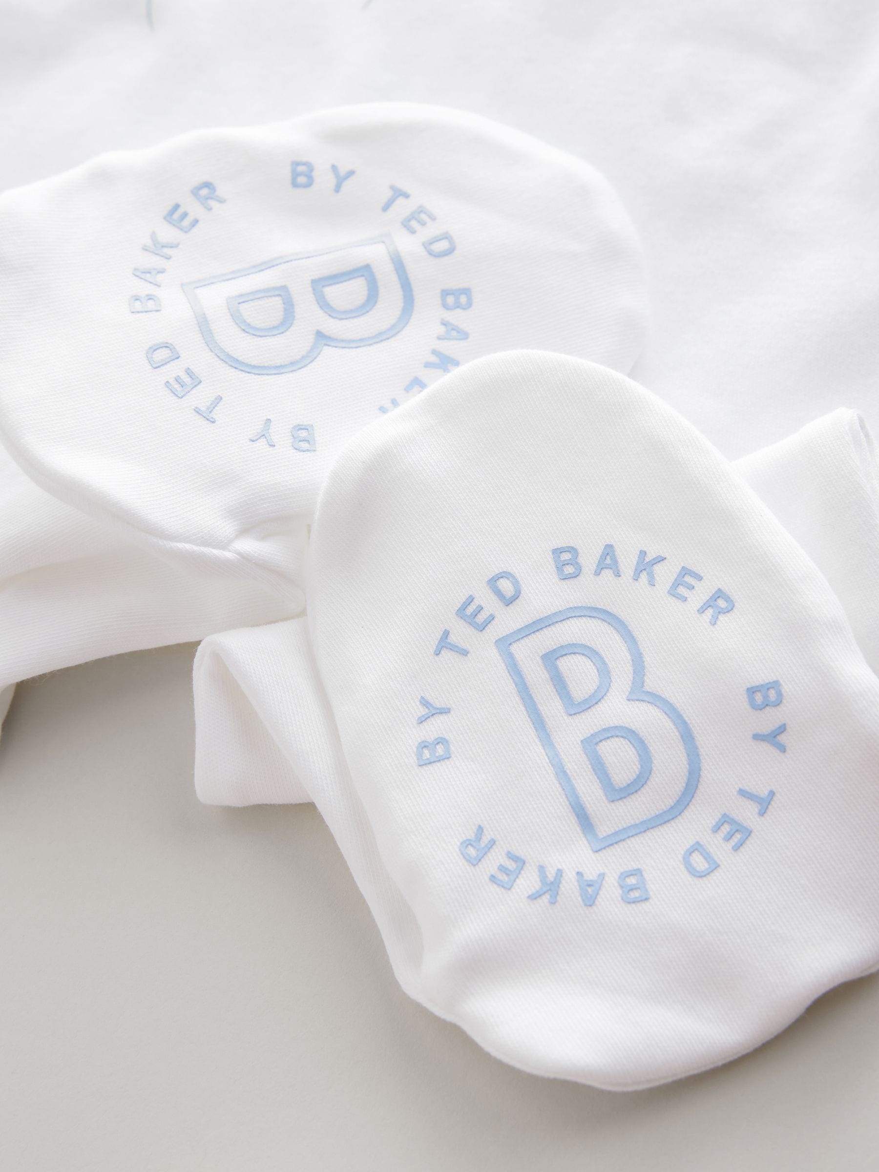 Baker by Ted Baker Born In 2025 100% Cotton White Sleepsuit