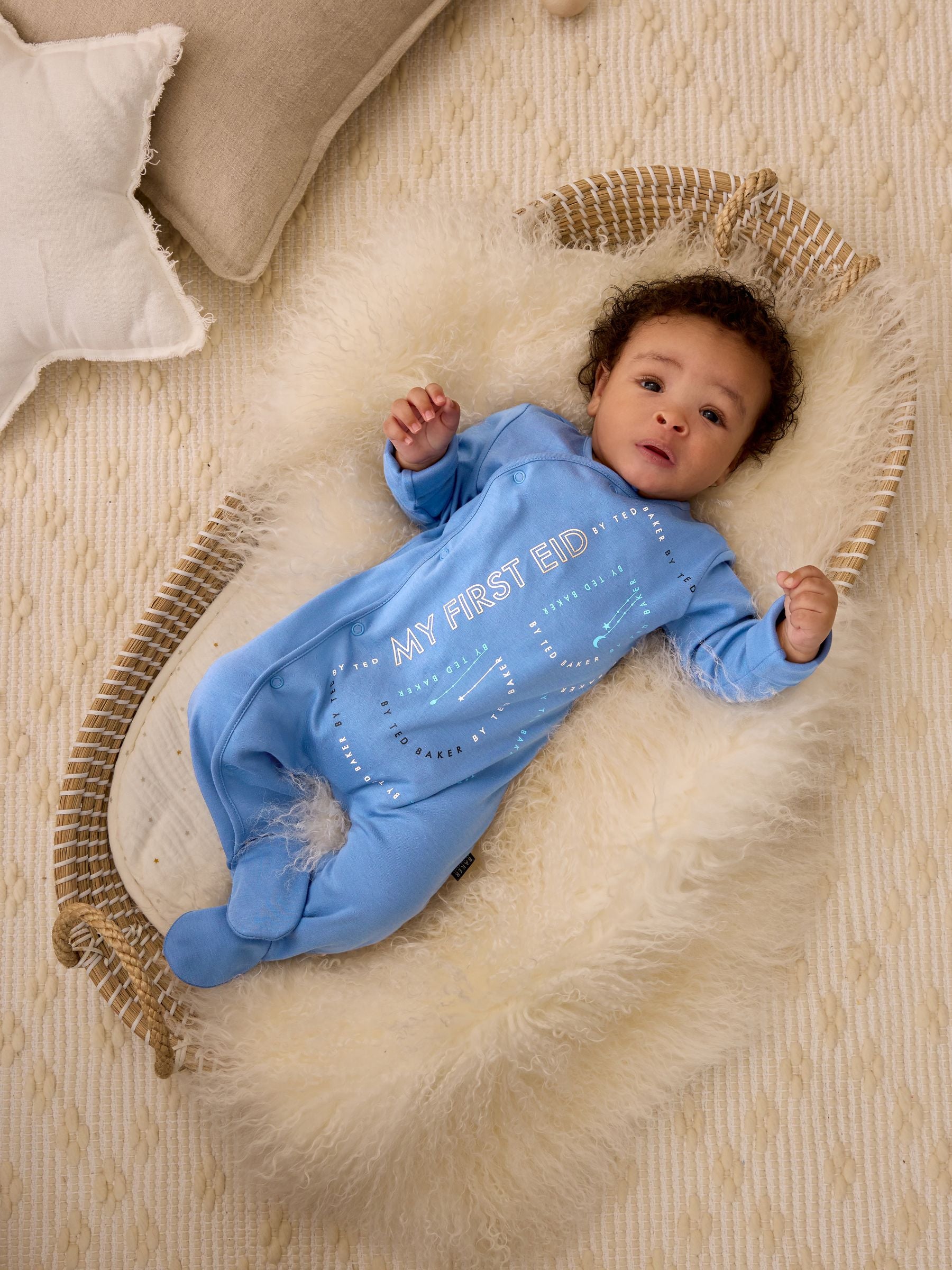 Baker by Ted Baker Blue Eid 100% Cotton Sleepsuit