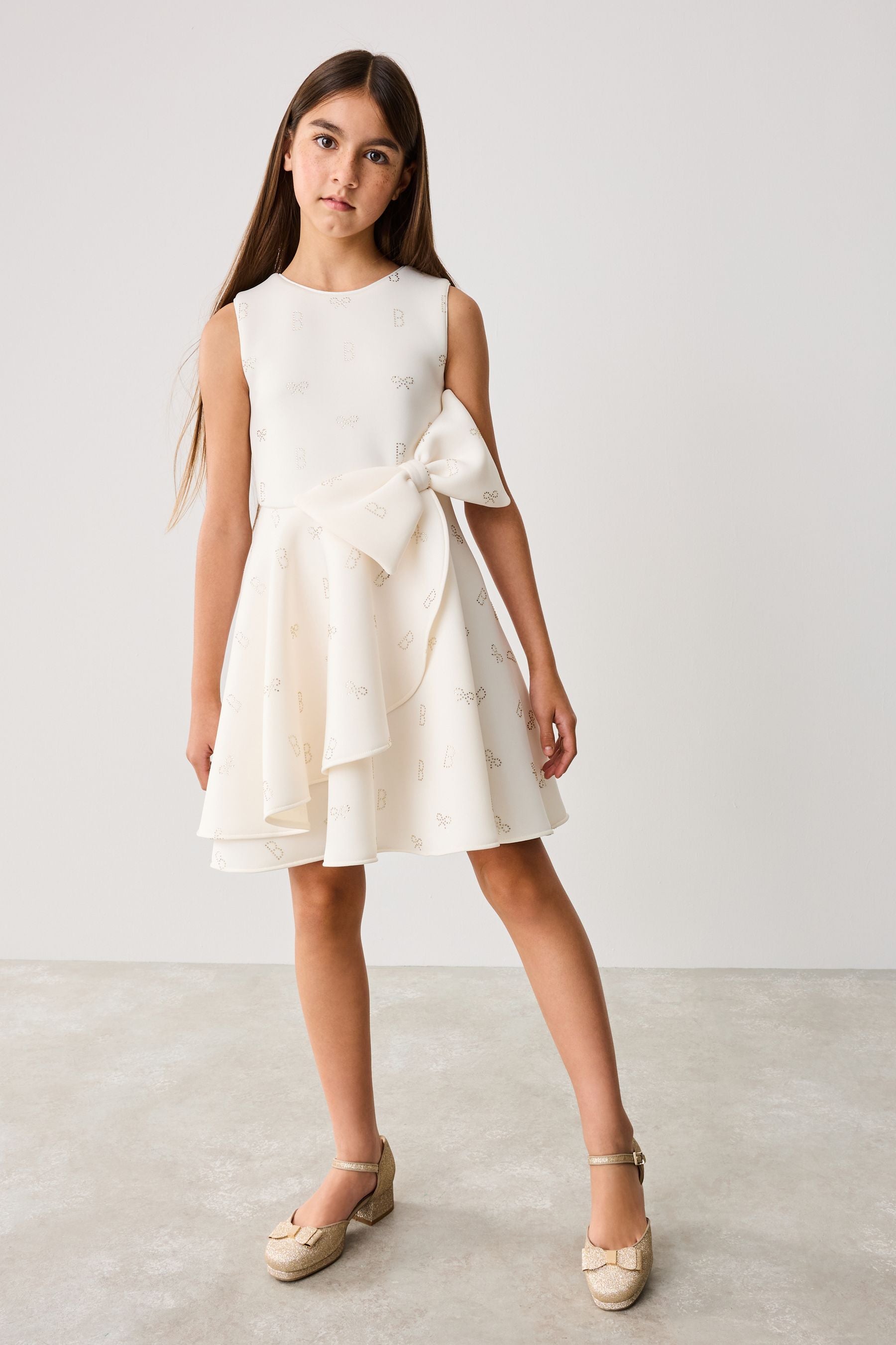 Baker by Ted Baker Cream Hotfix Scuba Dress