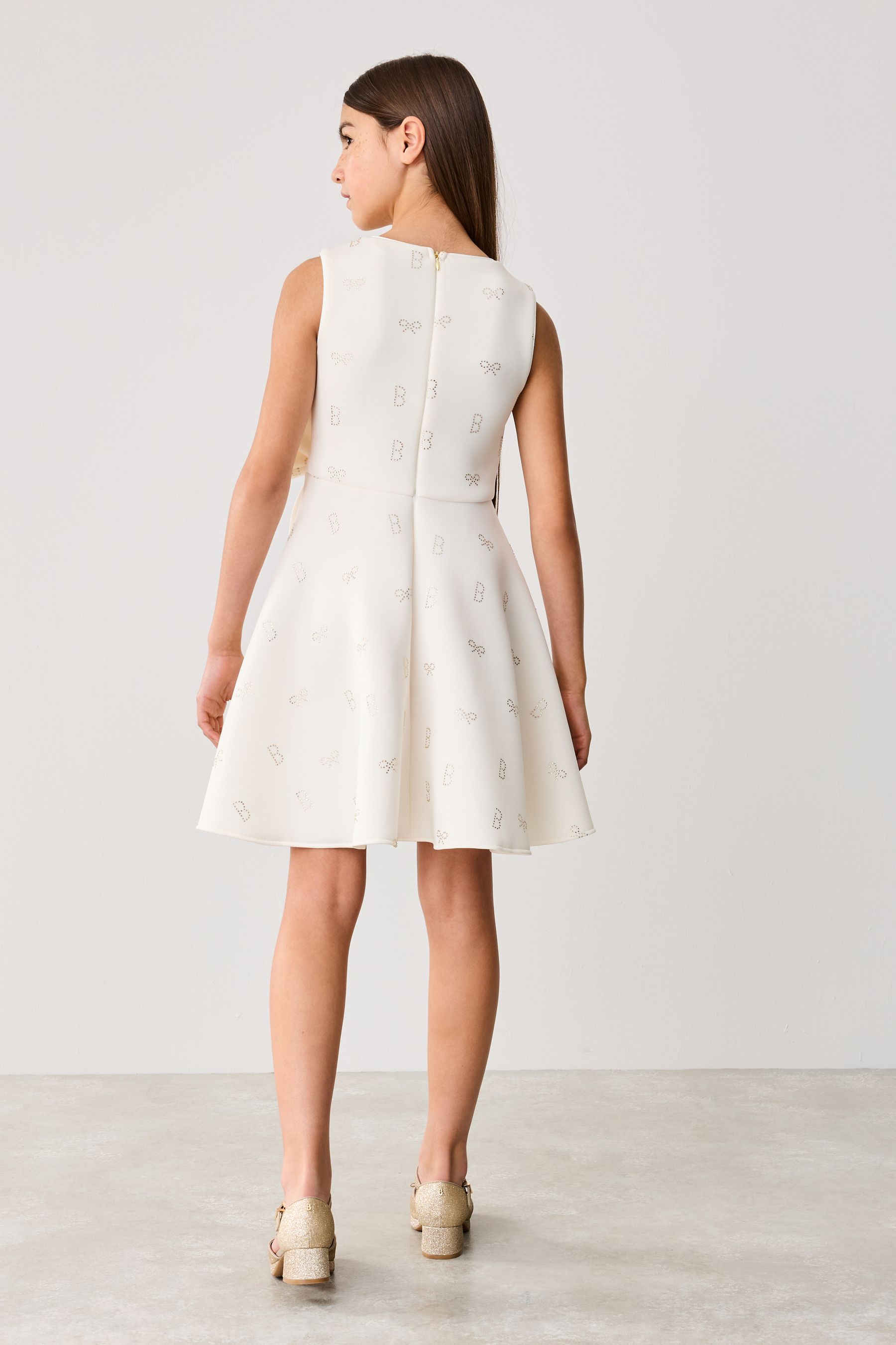 Baker by Ted Baker Cream Hotfix Scuba Dress