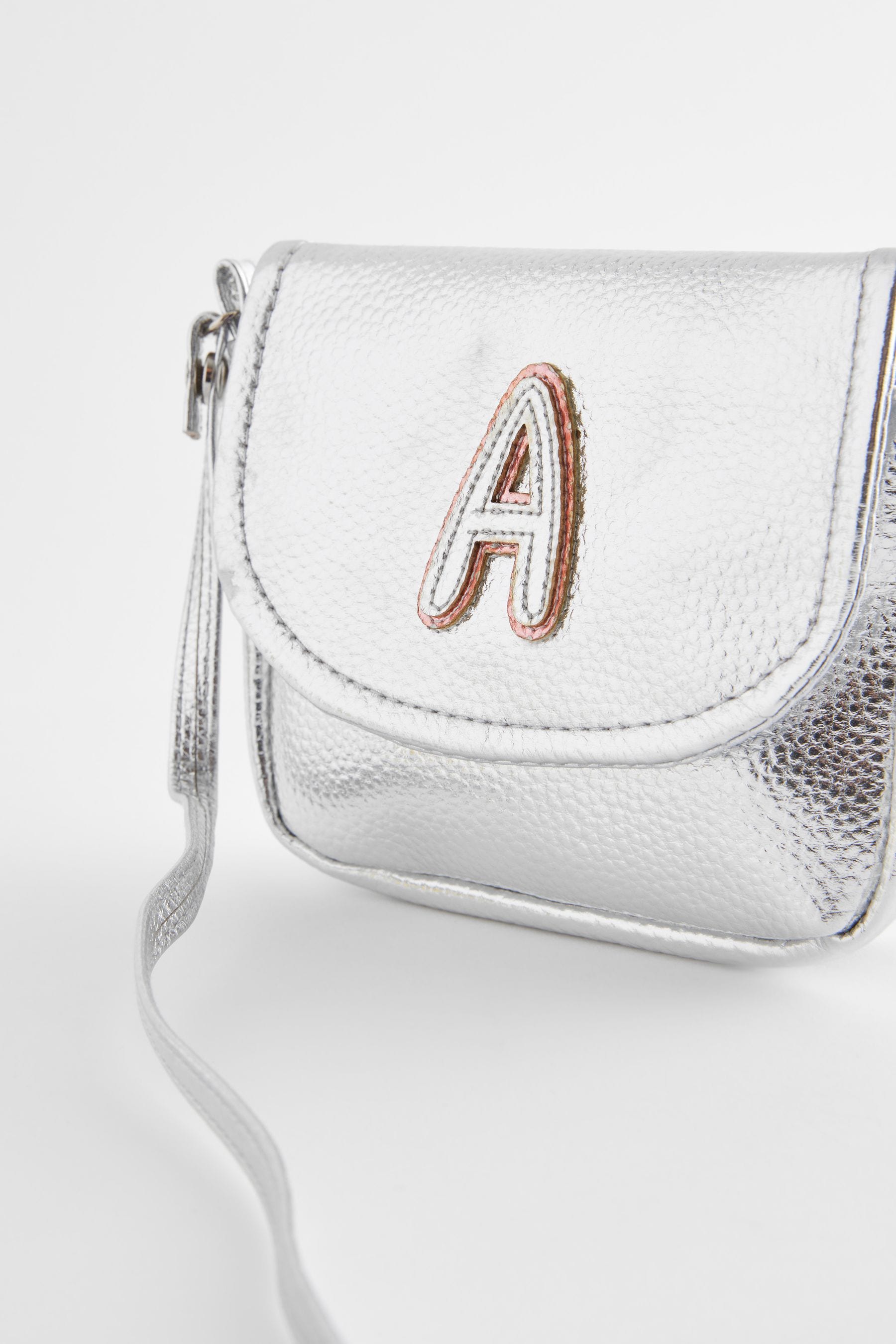 Silver Inital Metallic Bag