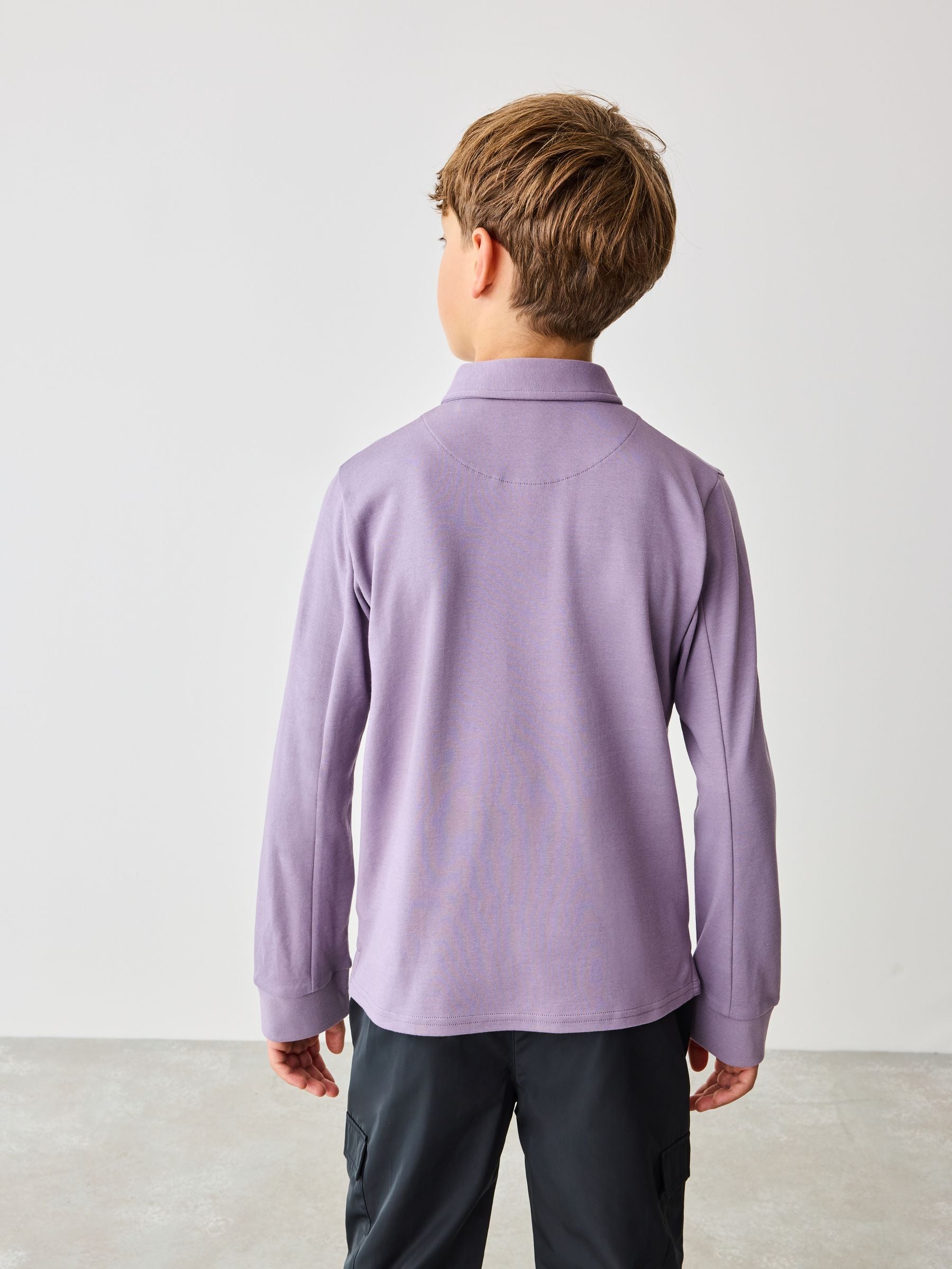 Baker by Ted Baker Purple Long Sleeve Polo Shirt