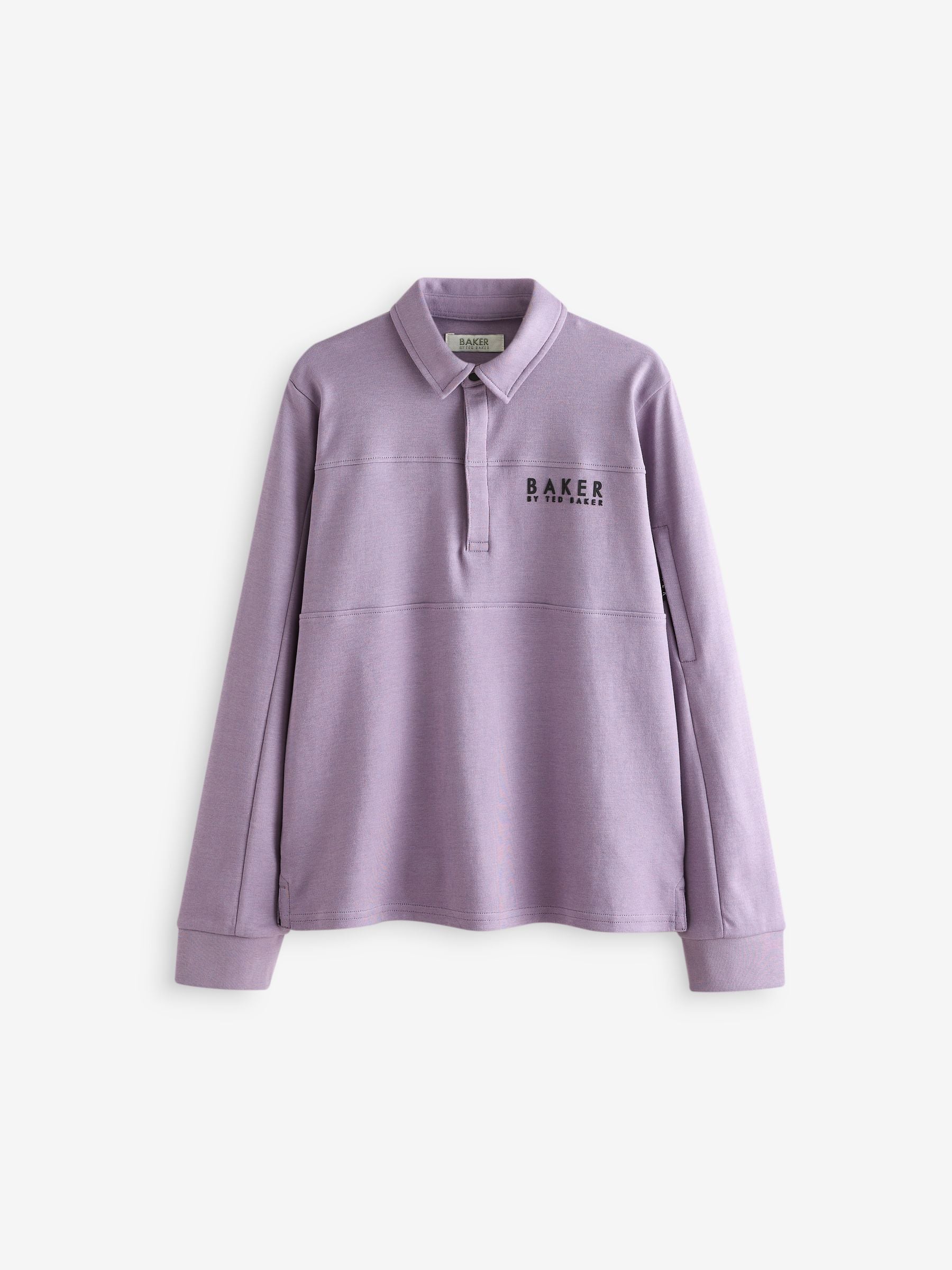 Baker by Ted Baker Purple Long Sleeve Polo Shirt