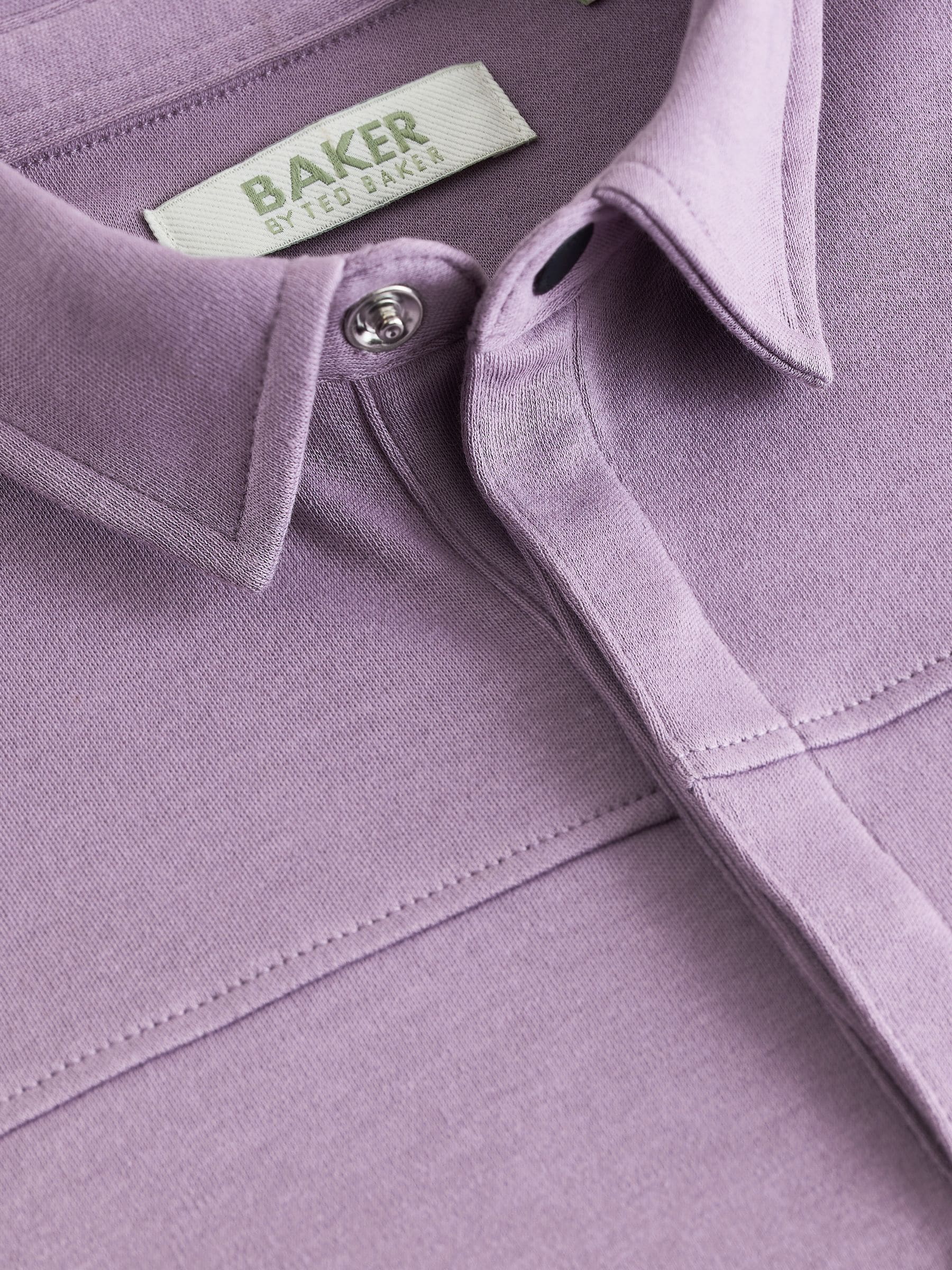 Baker by Ted Baker Purple Long Sleeve Polo Shirt