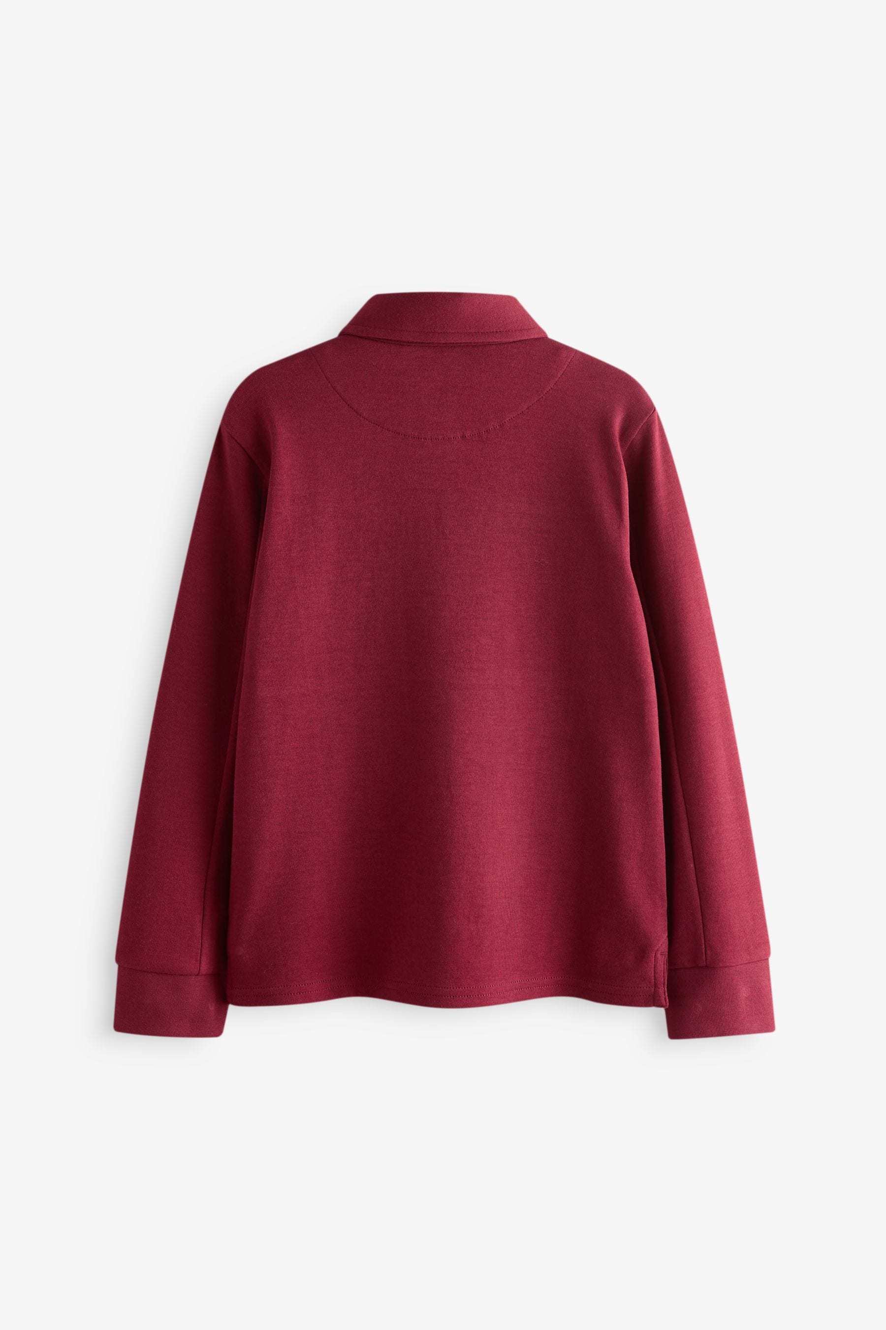 Baker by Ted Baker Burgundy Red Long Sleeve Polo Shirt