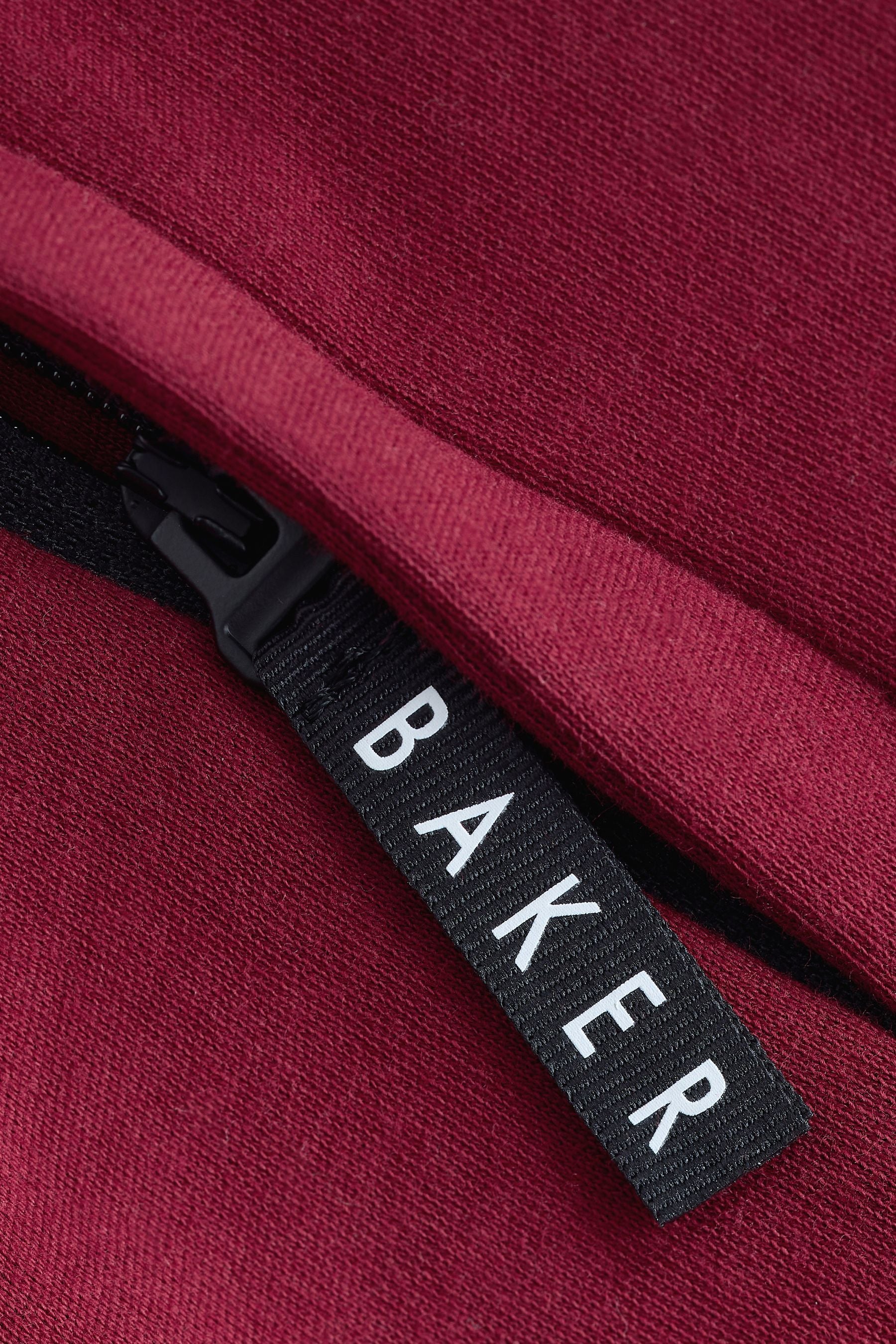 Baker by Ted Baker Burgundy Red Long Sleeve Polo Shirt