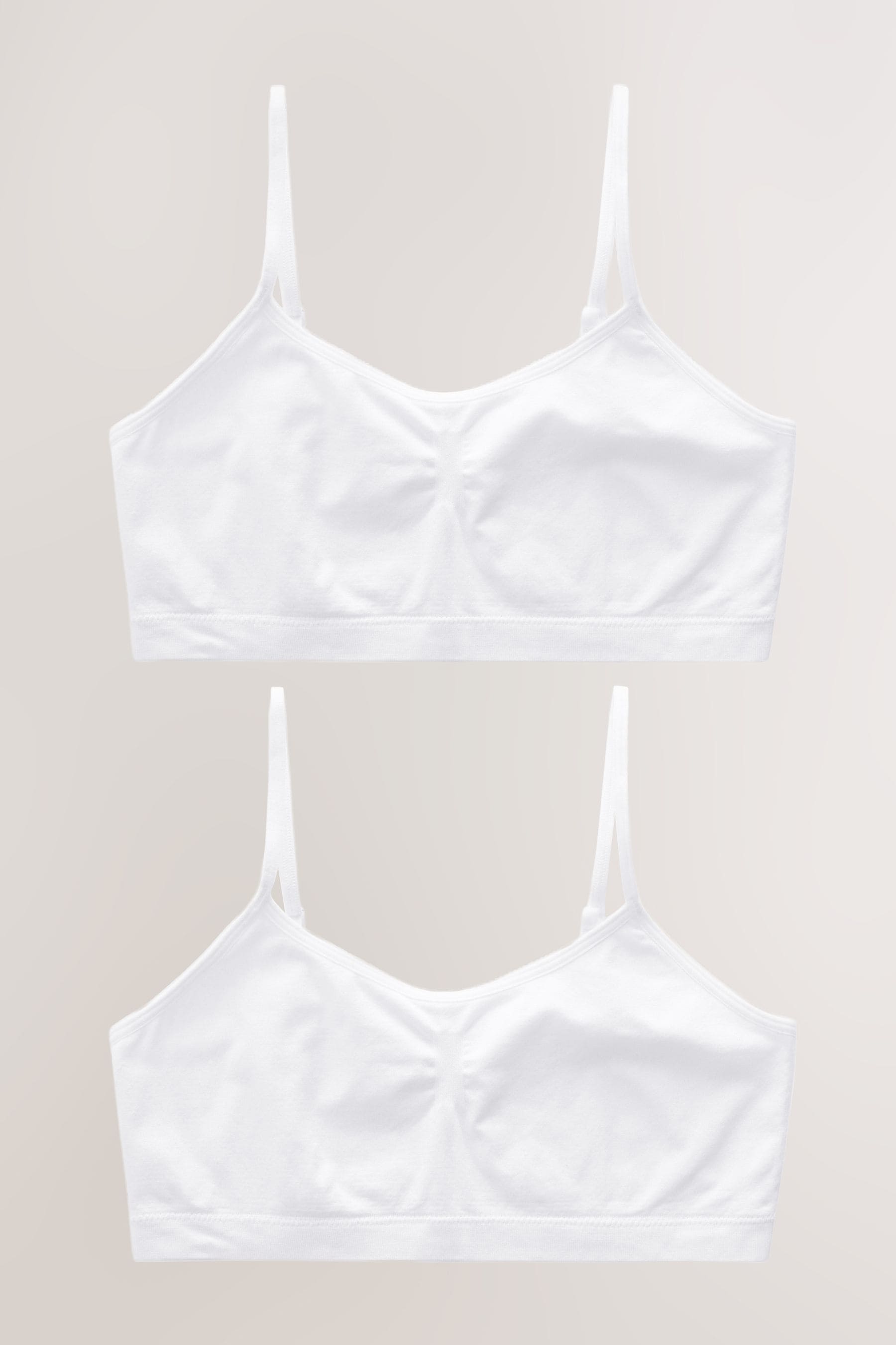 White Seam Free Crop Tops 2 Pack (7-16yrs)