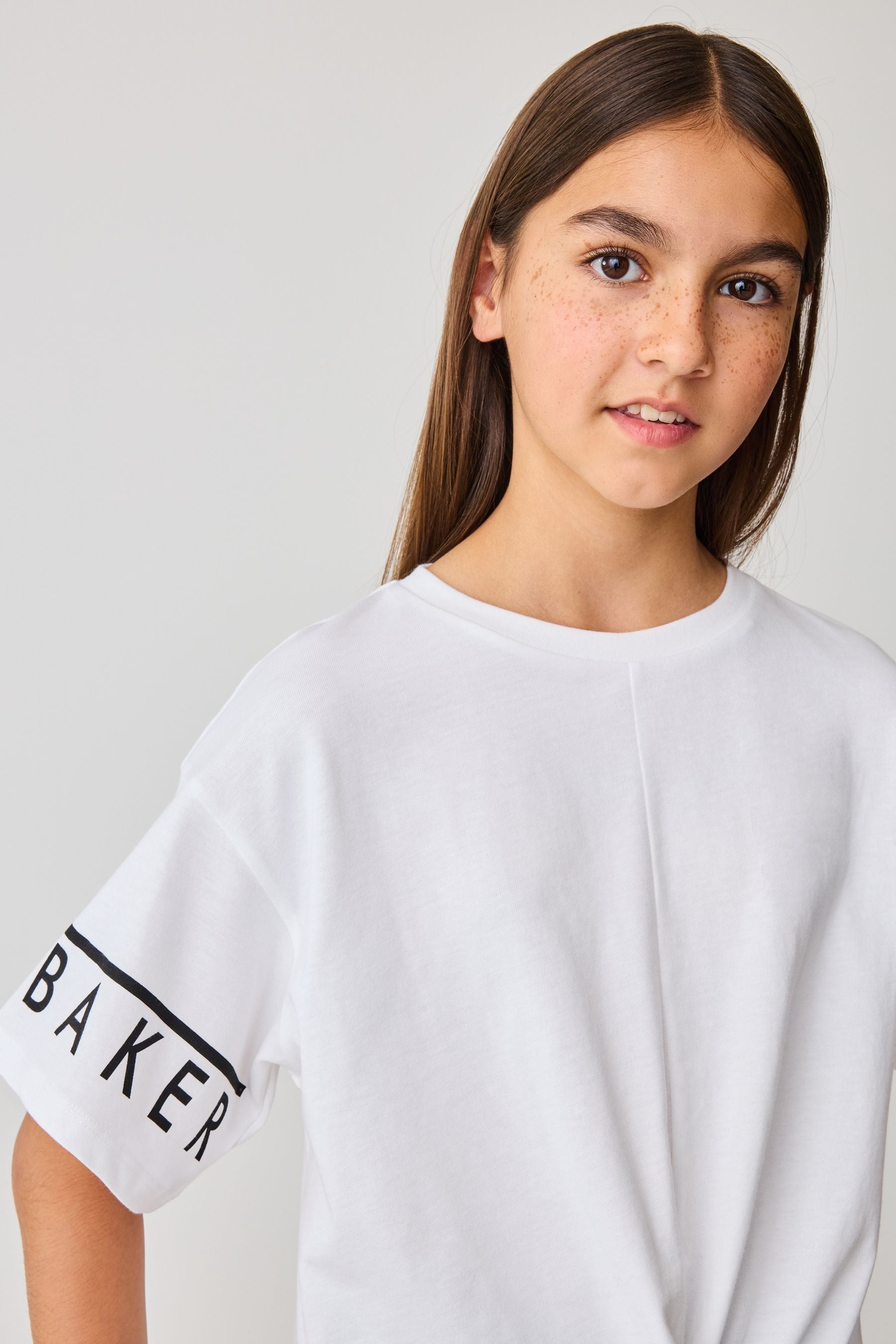 Baker by Ted Baker Cropped Black T-Shirt And Flared Leggings Set