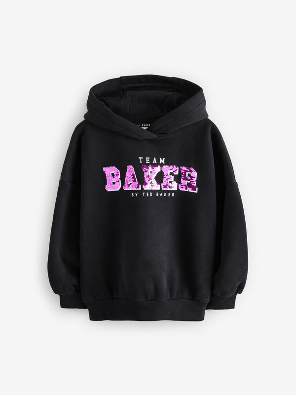 Baker by Ted Baker Wicked Reverse Sequin Black Hoodie