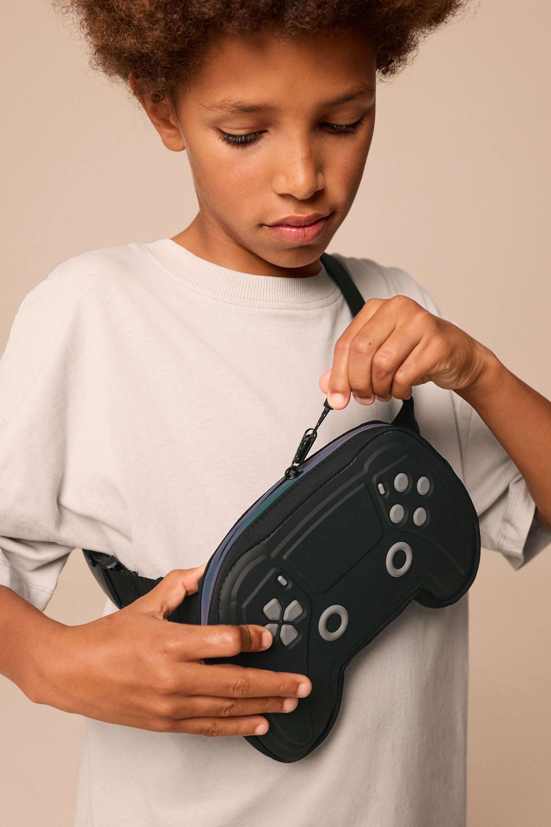 Black Gamer Cross-Body Bag