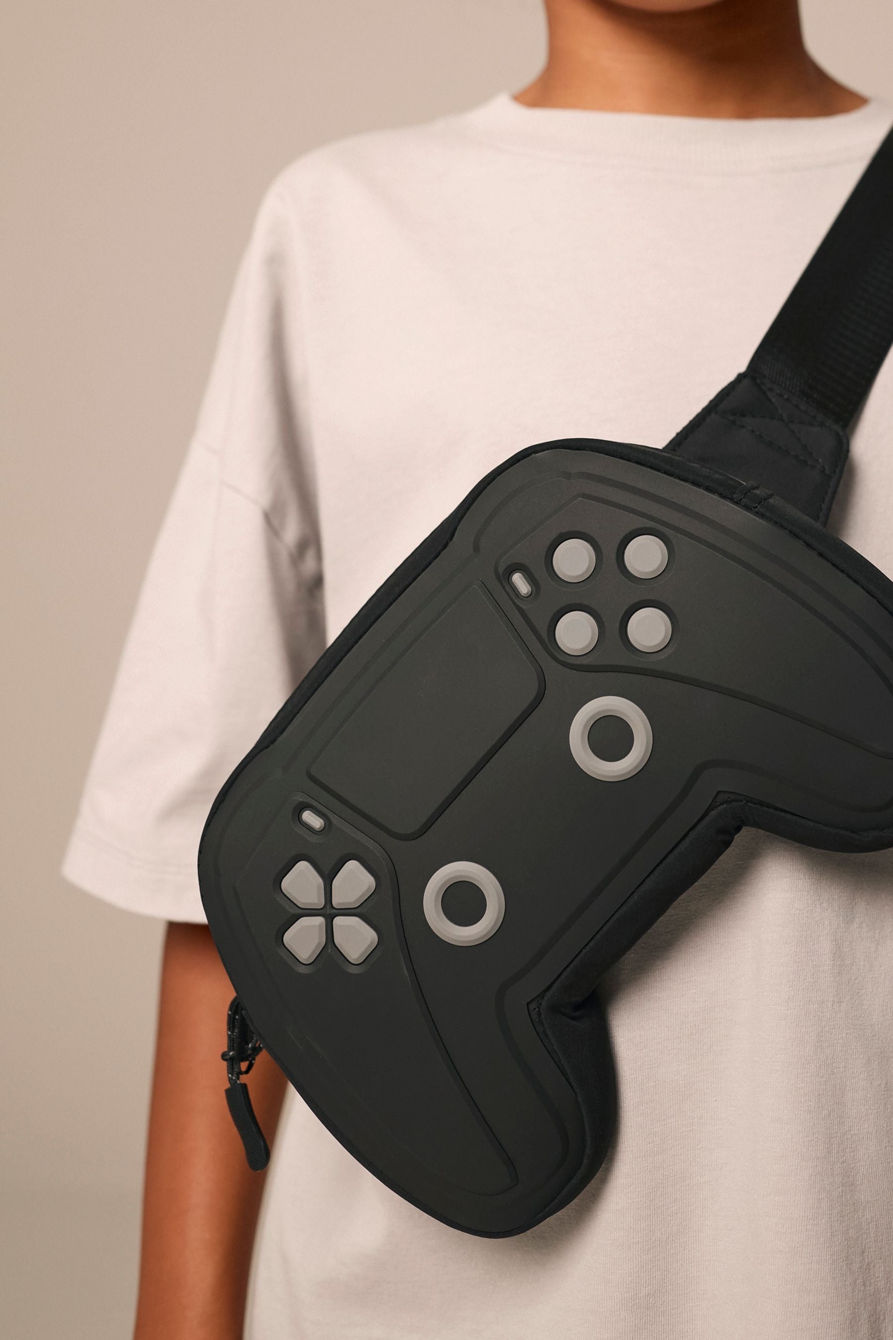 Black Gamer Cross-Body Bag