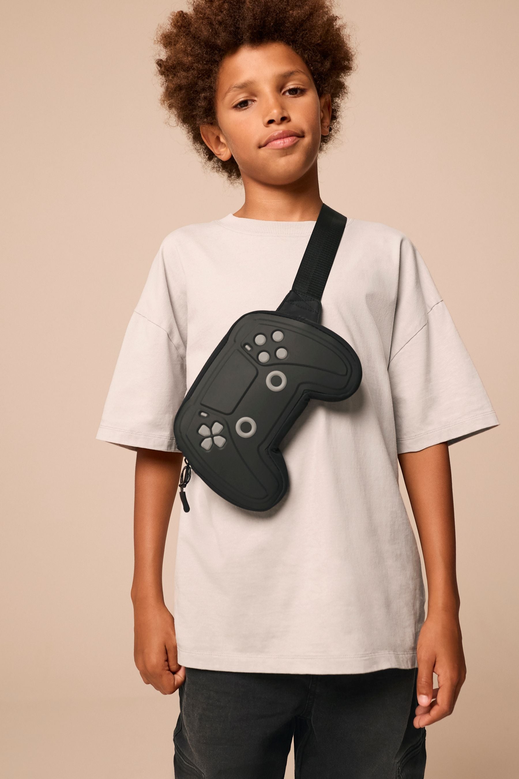 Black Gamer Cross-Body Bag