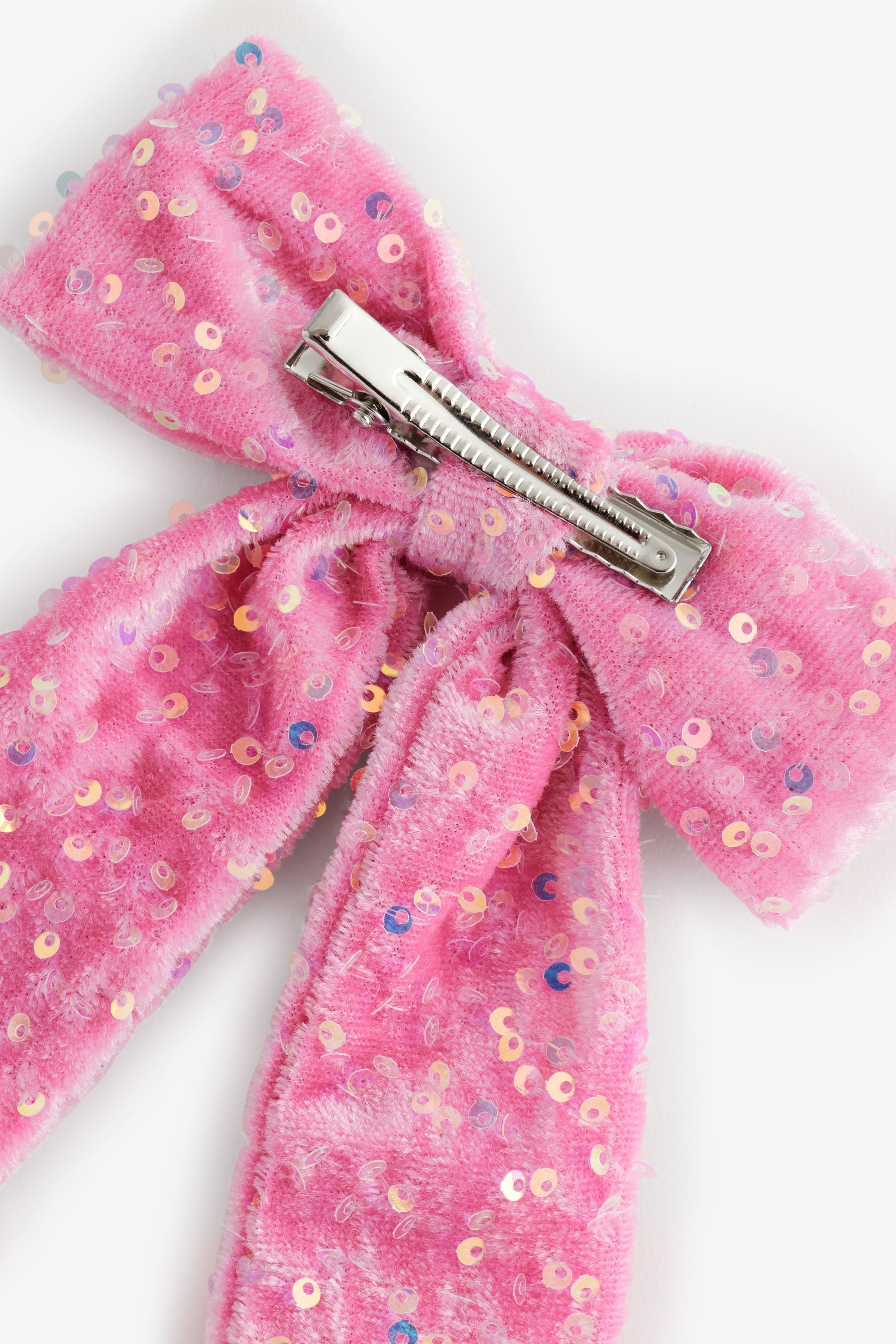 Multi Sequin Long Bow Clip