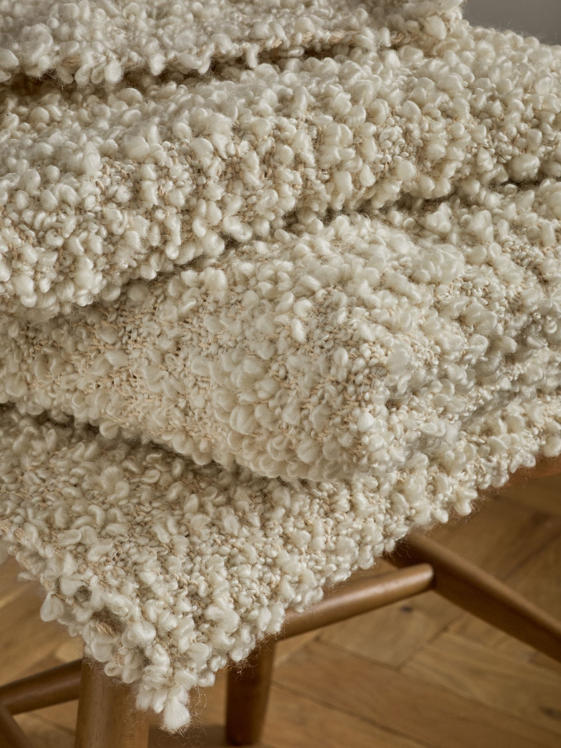 Ivory Cosy Texture Throw