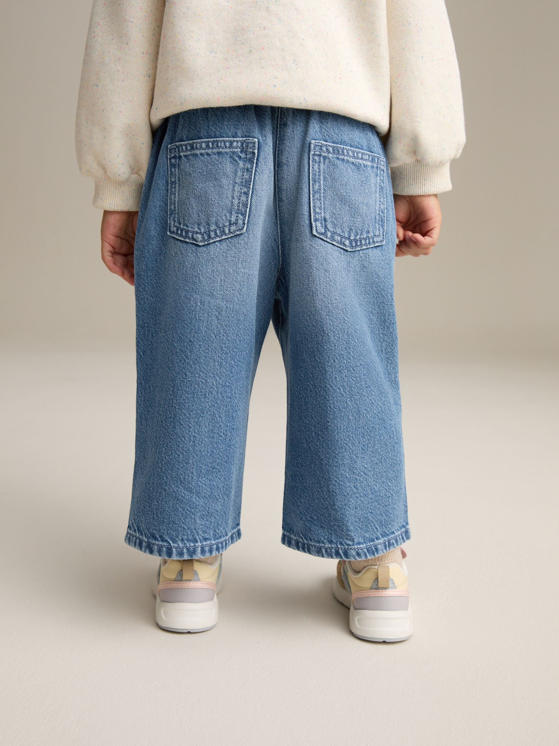 Blue Denim Wide Leg 100% Cotton Jeans (3mths-7yrs)