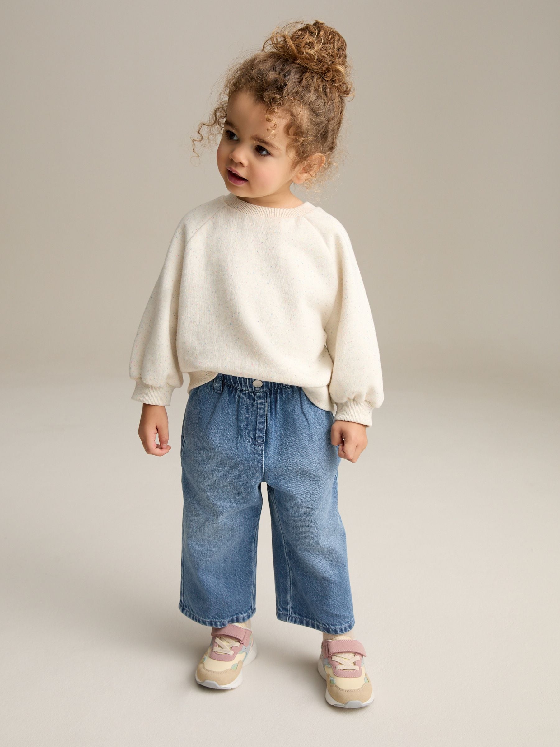 Blue Denim Wide Leg 100% Cotton Jeans (3mths-7yrs)