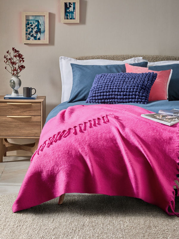 Fushsia Pink Beckett Throw