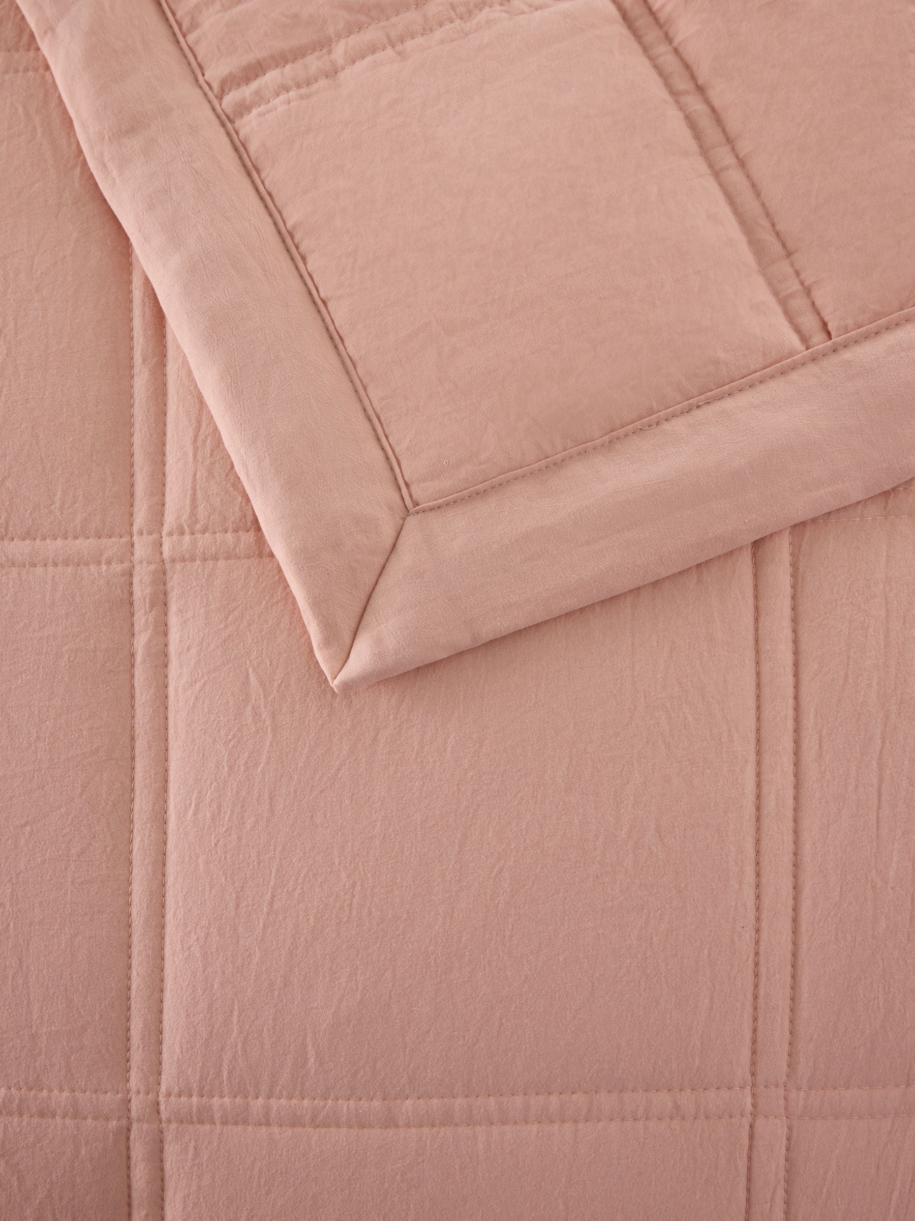 Peach Pink Connie Quilted Microfibre Bedspread