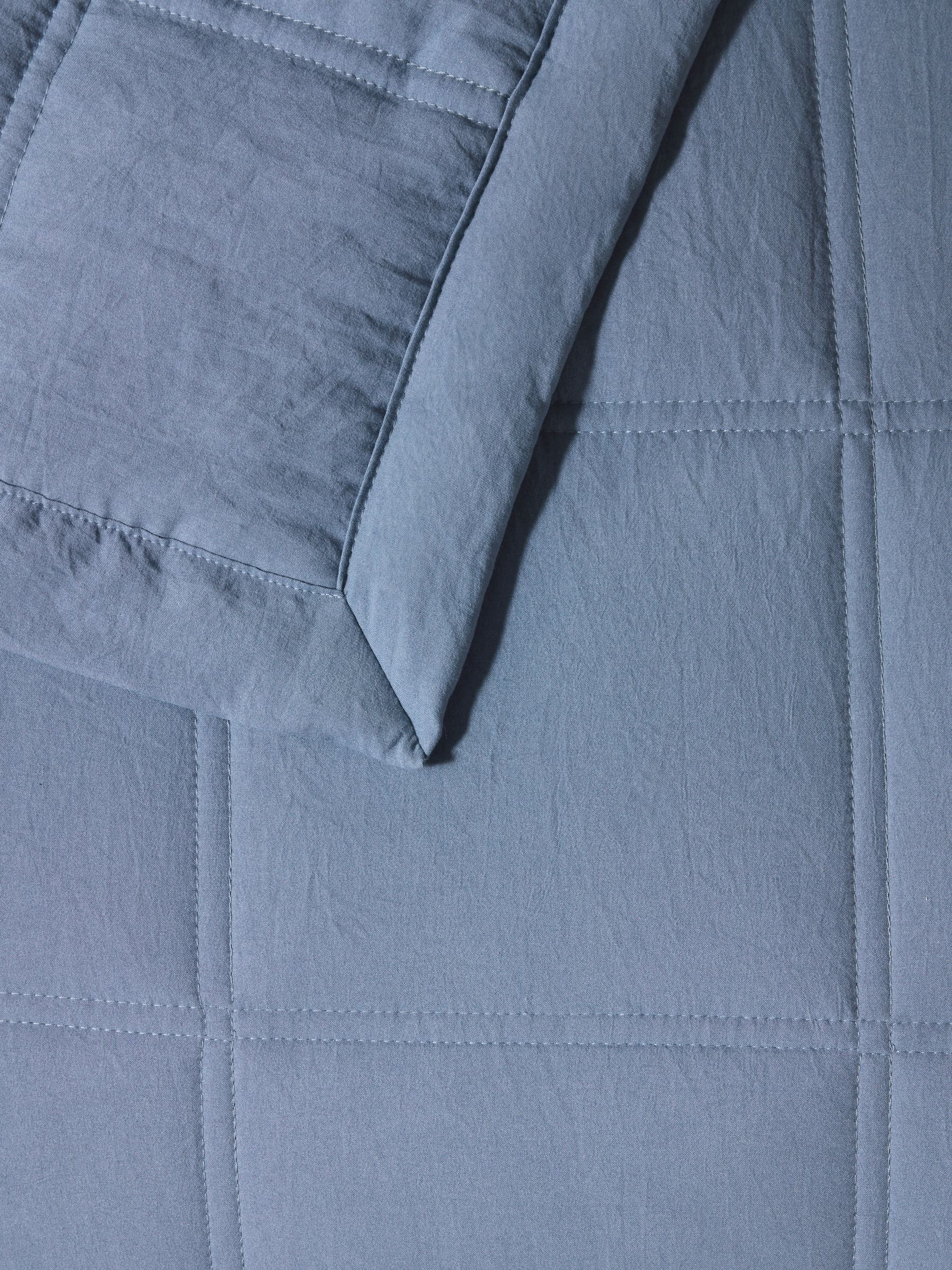 Blue Connie Quilted Microfibre Bedspread