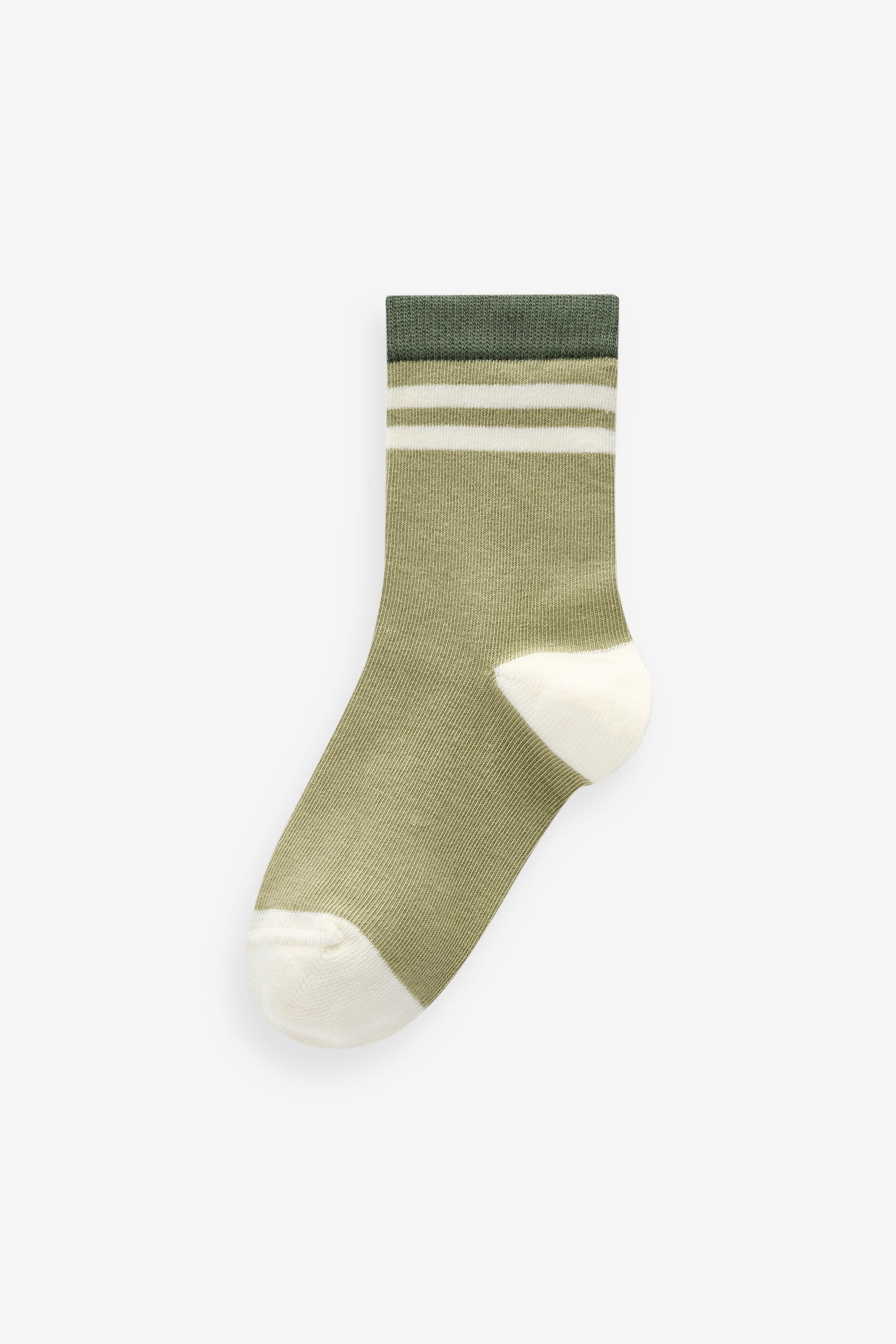 Earthy Tipped Stripes Print Cotton Rich Socks 5 Pack